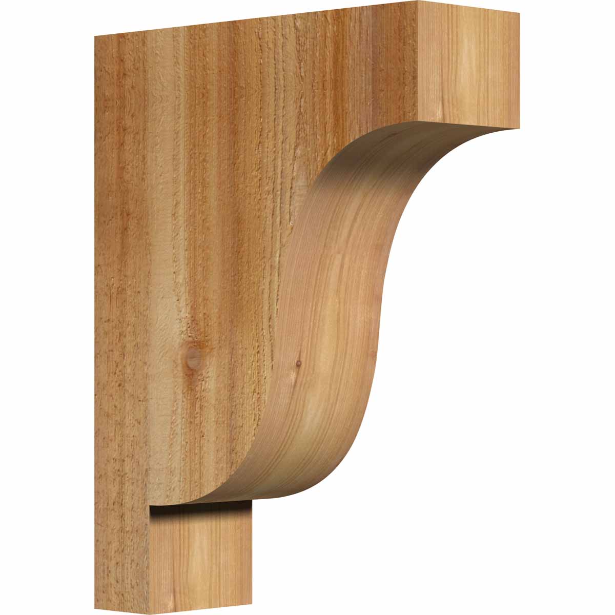Ekena Millwork COR04X12X16NEW00RWR 4-in x 12-in x 16-in Newport Unfinished Western red cedar Wood Paintable/Stainable Corbel
