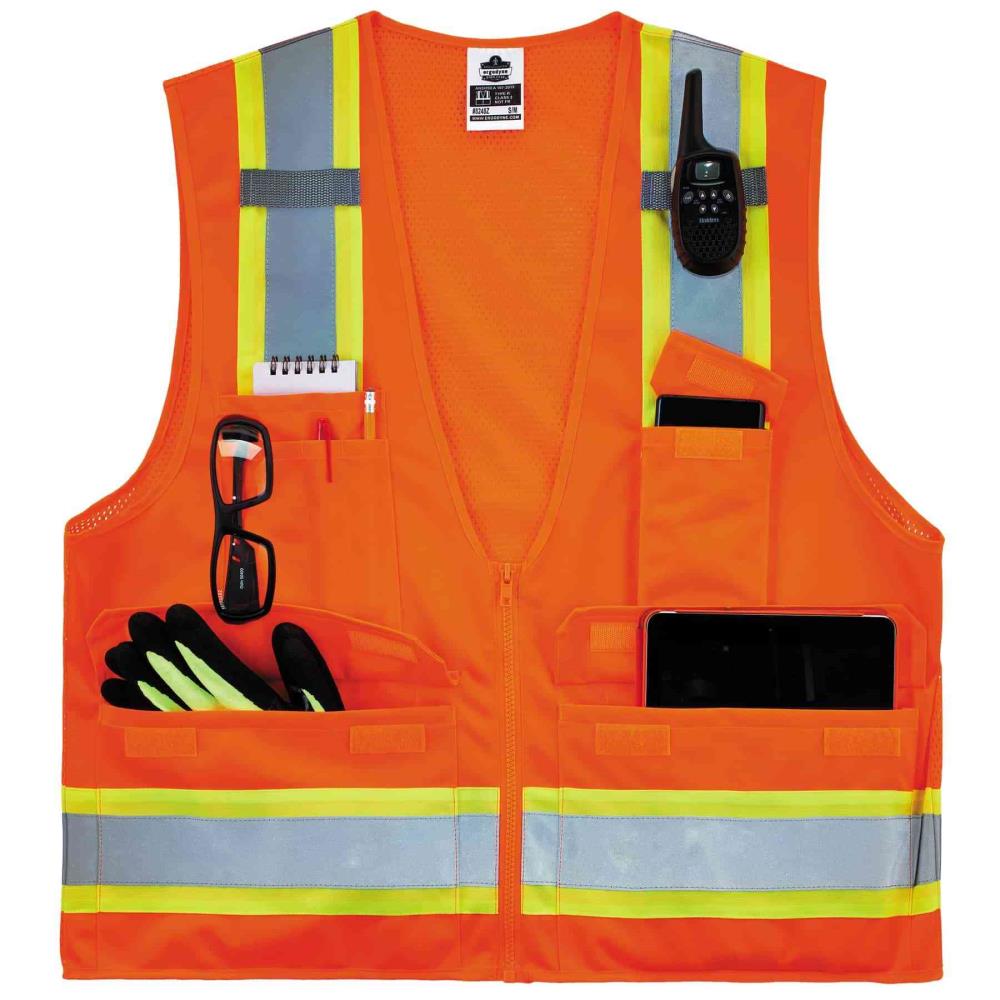 GloWear Orange Polyester High Visibility (Ansi Compliant) Enhanced  Visibility (Reflective) Safety Vest (4Xl/5Xl) in the Safety Vests  department at