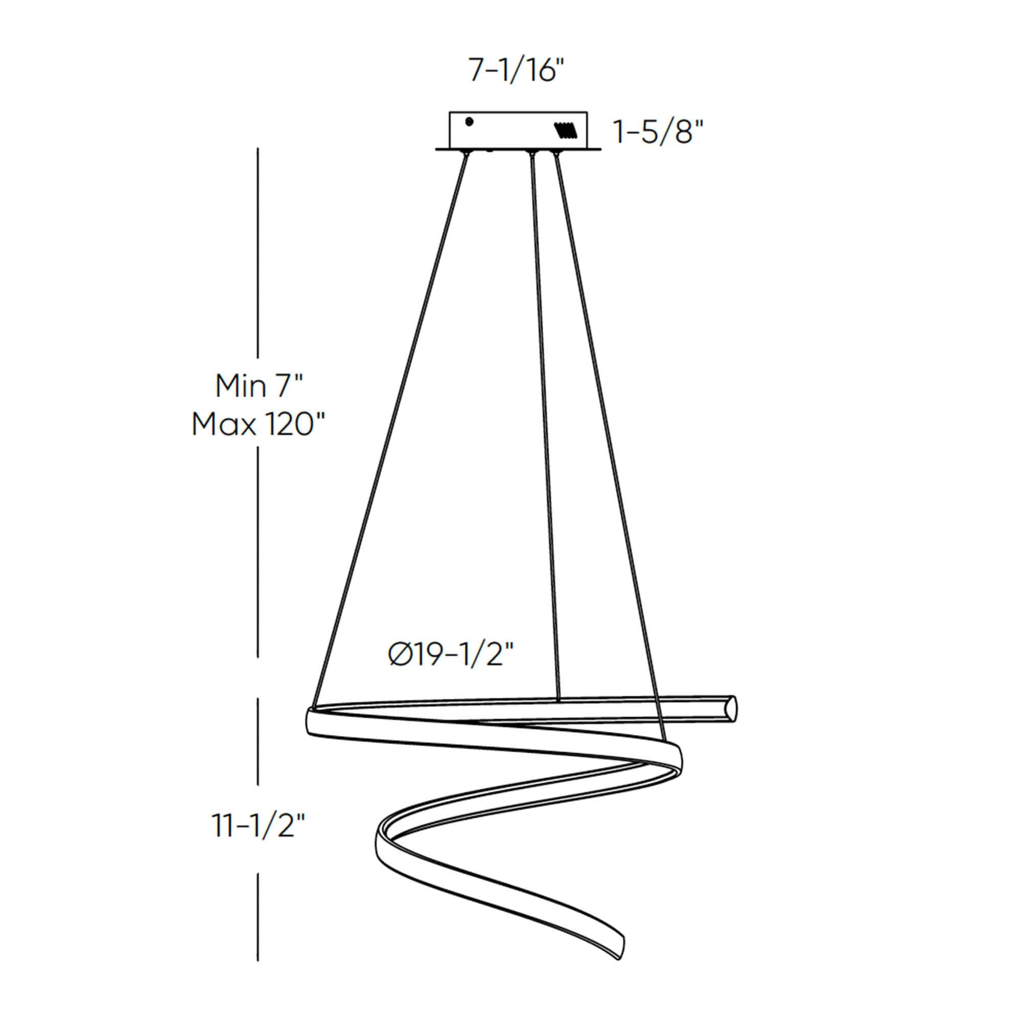 DALS Lighting SPR20-CC-BK Pendant-Lights - View #4