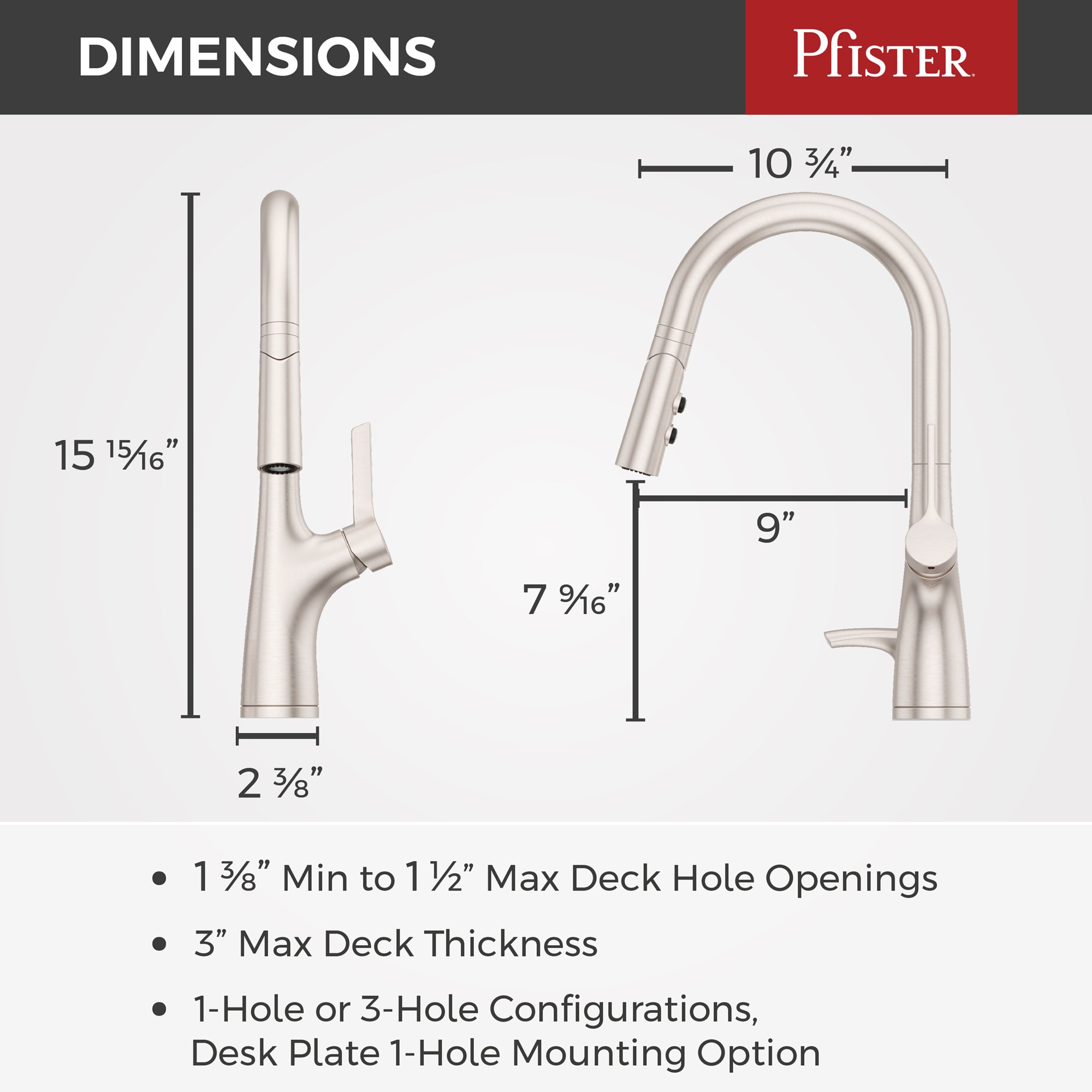 Pfister F-529-7CLOGS Kitchen-Faucets - View #8