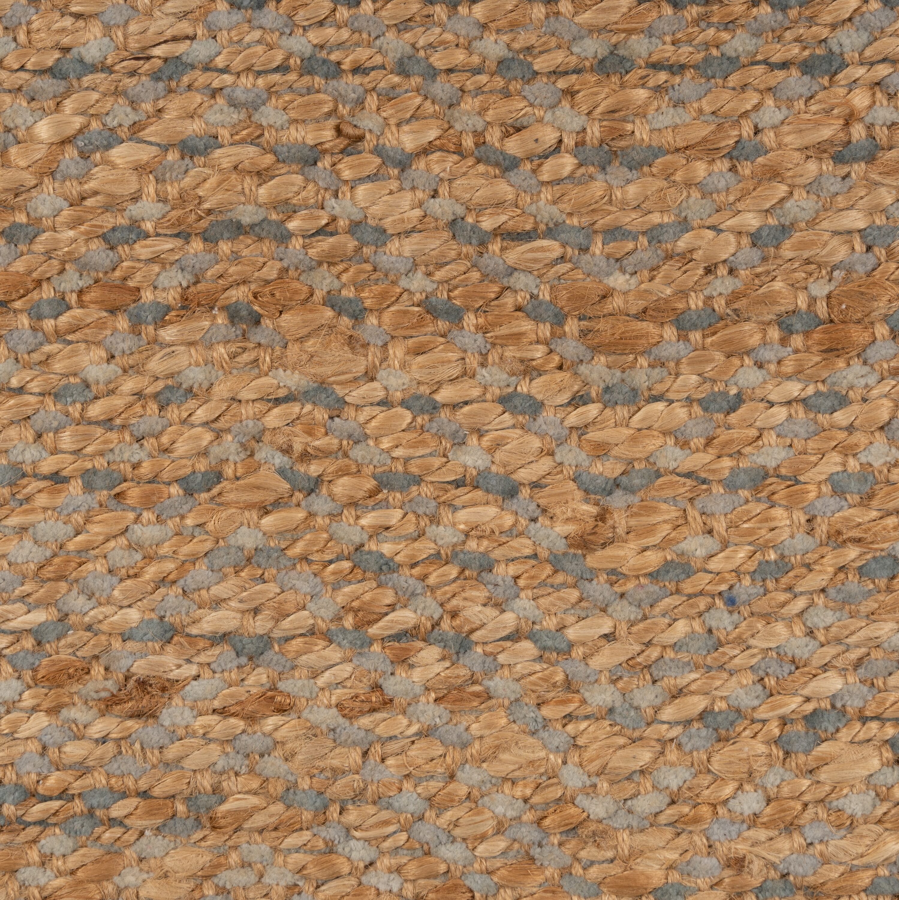 Gray Geometric Flat Woven Chenille 9' x 12' Handmade Rug
