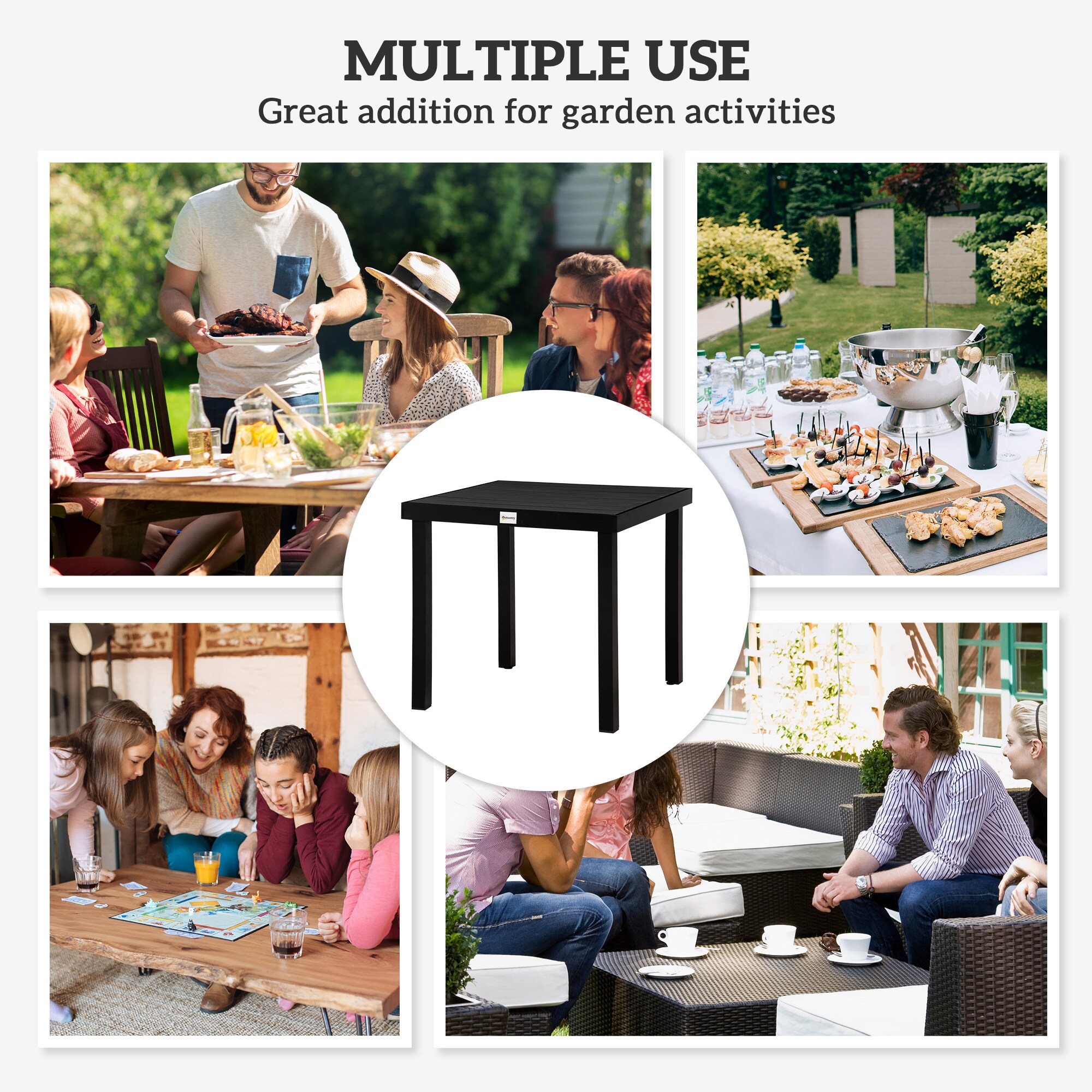 Outsunny 84B-918BK Patio-Tables - View #6