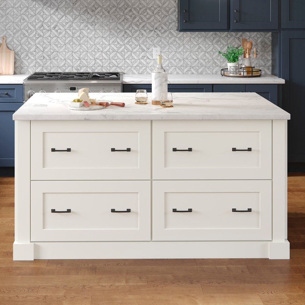 Allen + Roth Aveley 36-in W x 34.5-in H x 24-in D Linen Maple Drawer Base Semi-Custom Cabinet 21363Av