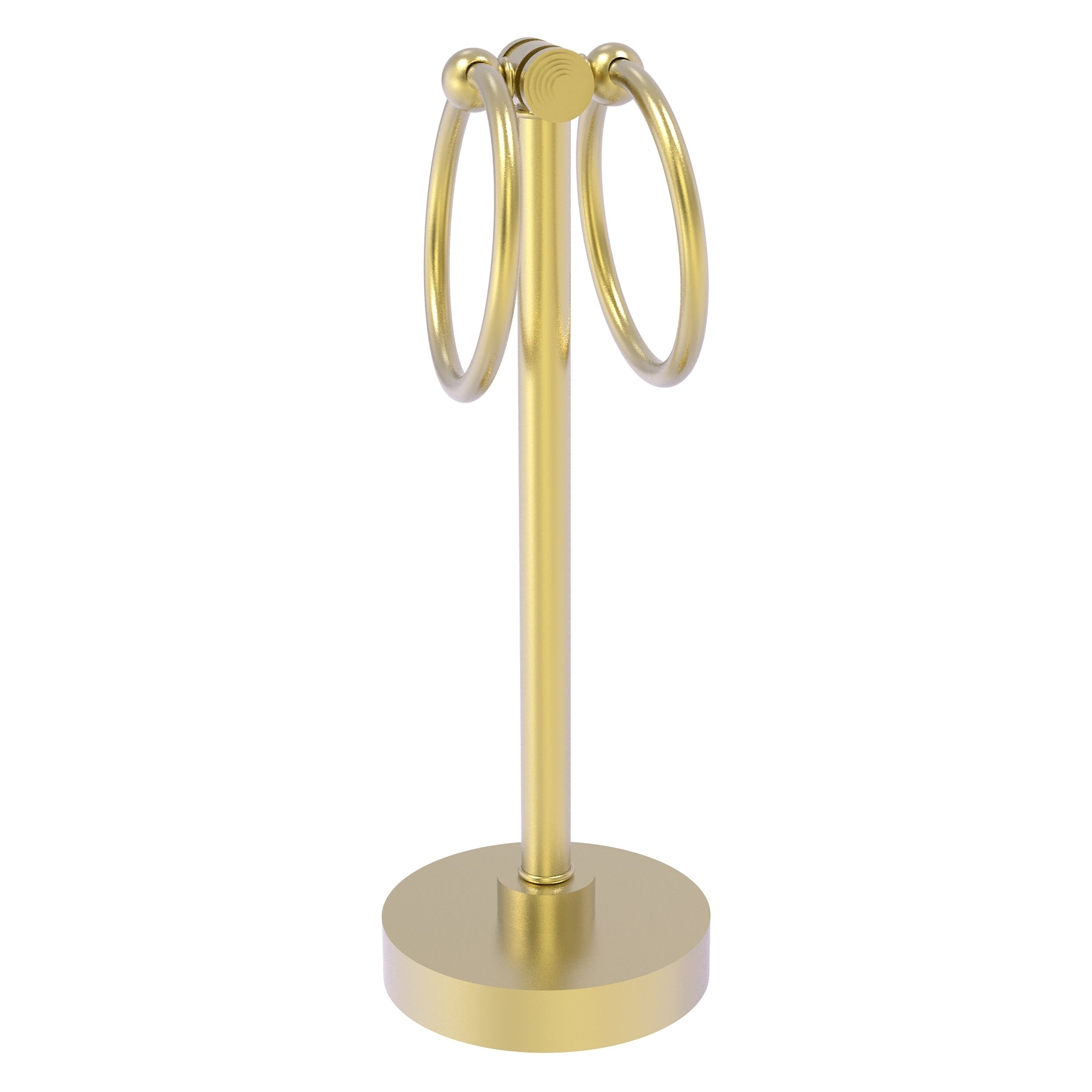 Allied Brass SB-83-SBR Southbeach Satin Brass Freestanding countertop Double Towel Ring
