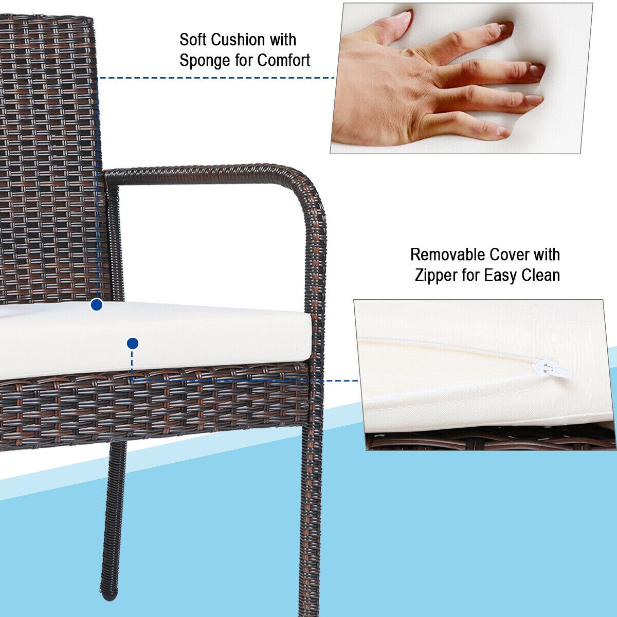 Forclover HYFE-70403 Patio-Chairs - View #3