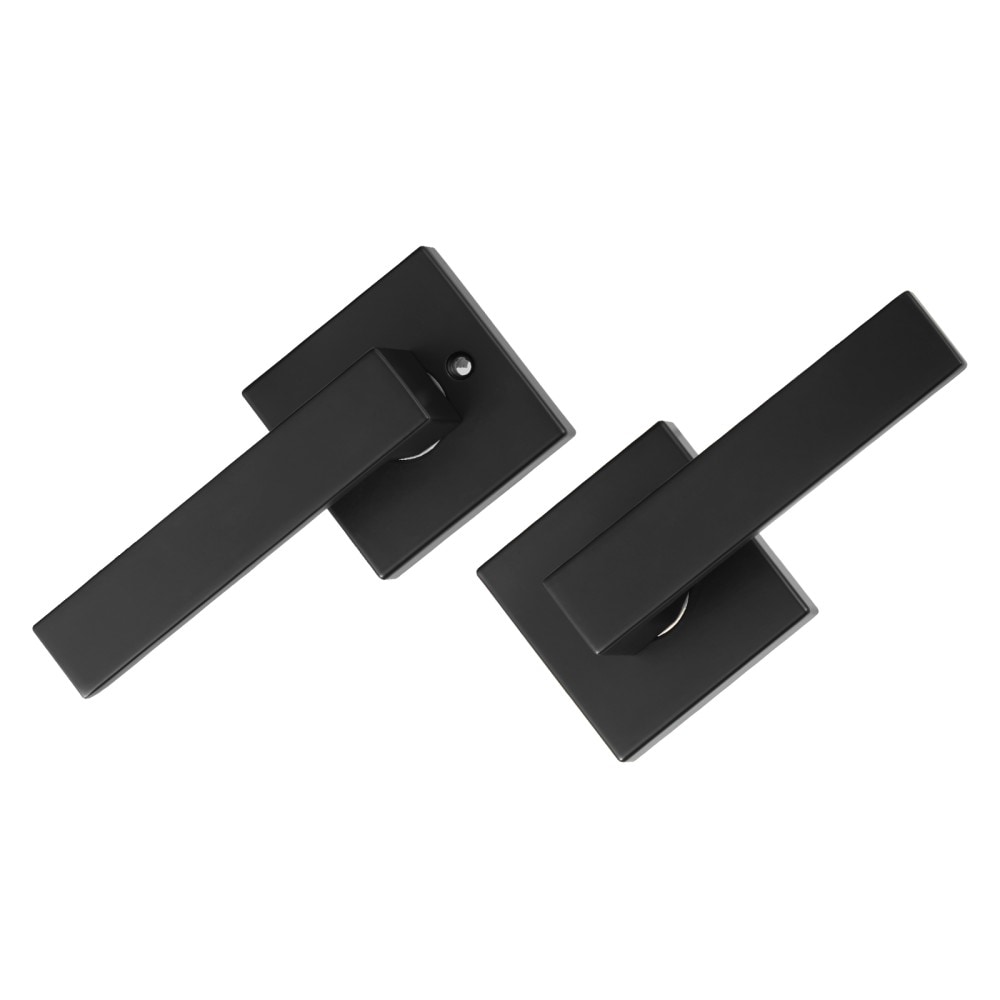 Clihome Passage Door Handle 6 Pack Matte Black Door Lever Black Interior or Passage Door Handle