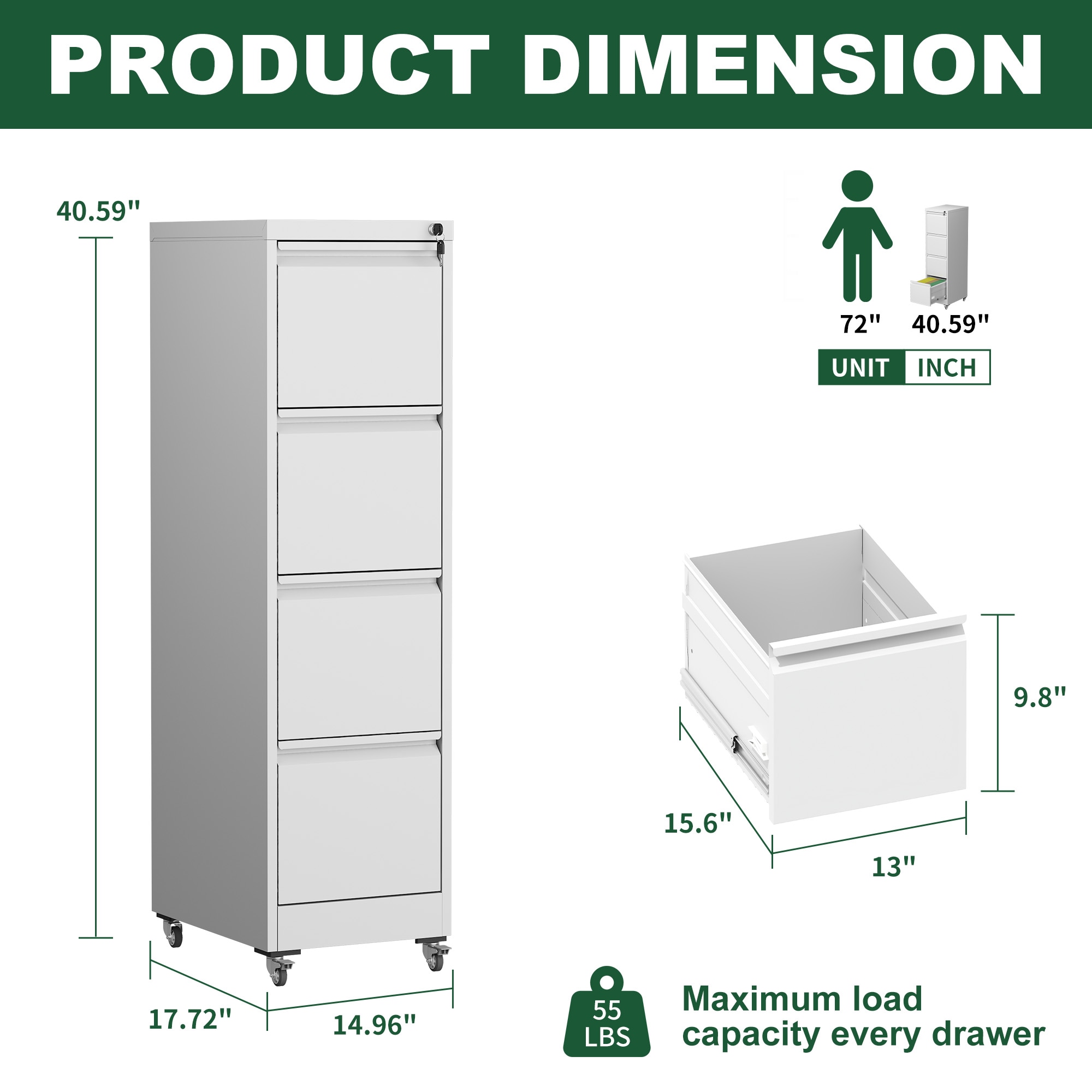 Huluwat DJ-310005 Filing-Cabinets - View #3