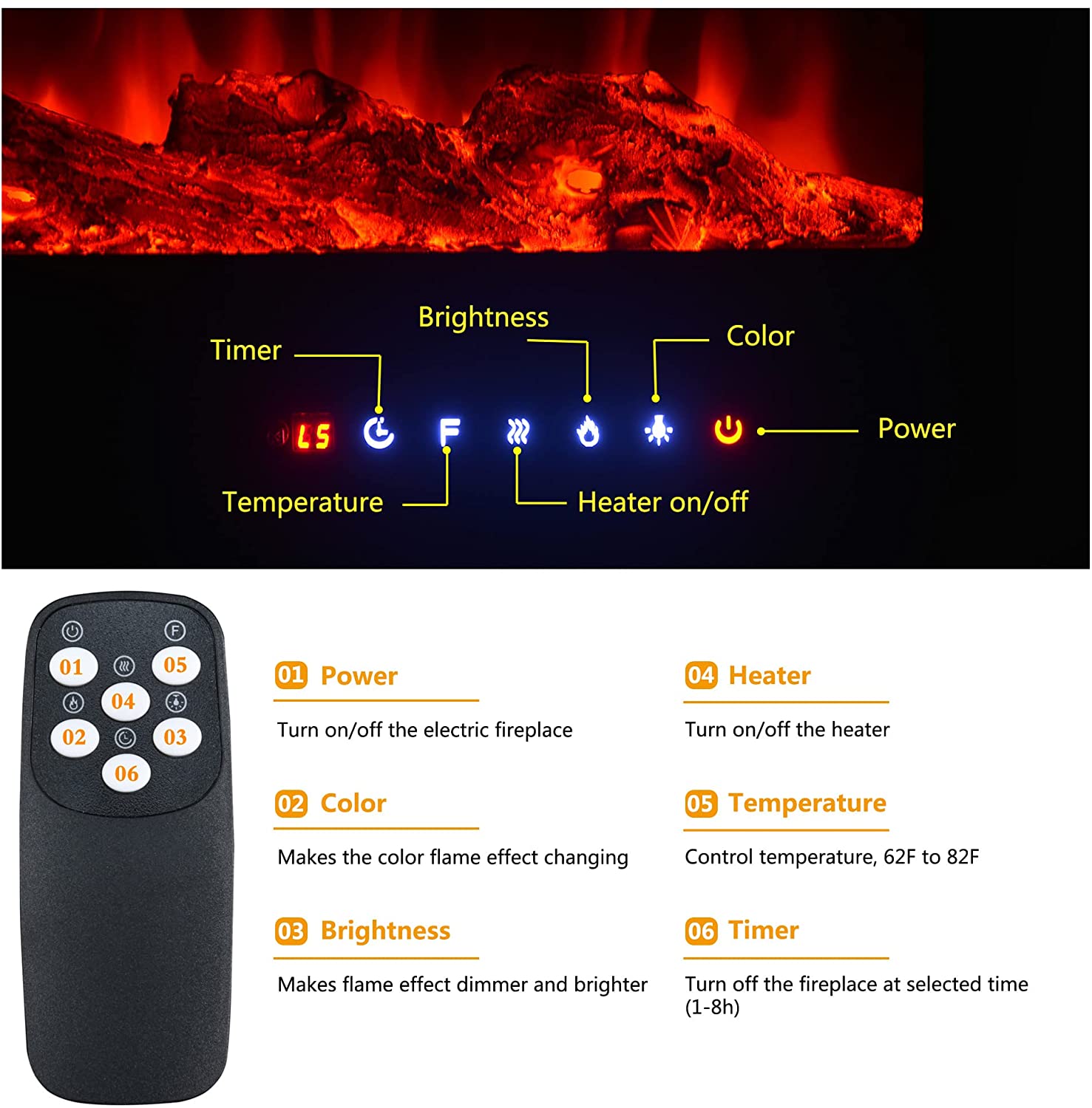 Tribesigns HOEF-J0063 Electric-Fireplaces - View #4