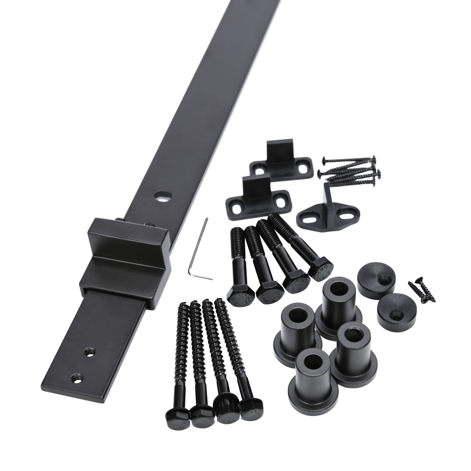 National Hardware 72-in Oil-Rubbed Oil Rubbed Bronze Indoor Barn Door  Hardware Kit in the Barn Door Hardware department at