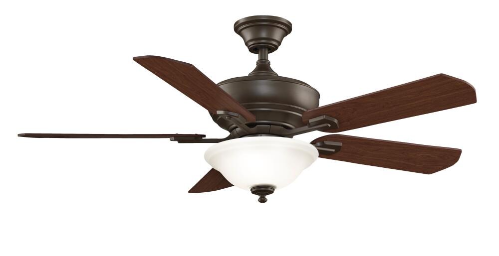 Fanimation FP8095OB Camhaven 52-in Ceiling Fan with Light Kit and Remote (5-Blade)