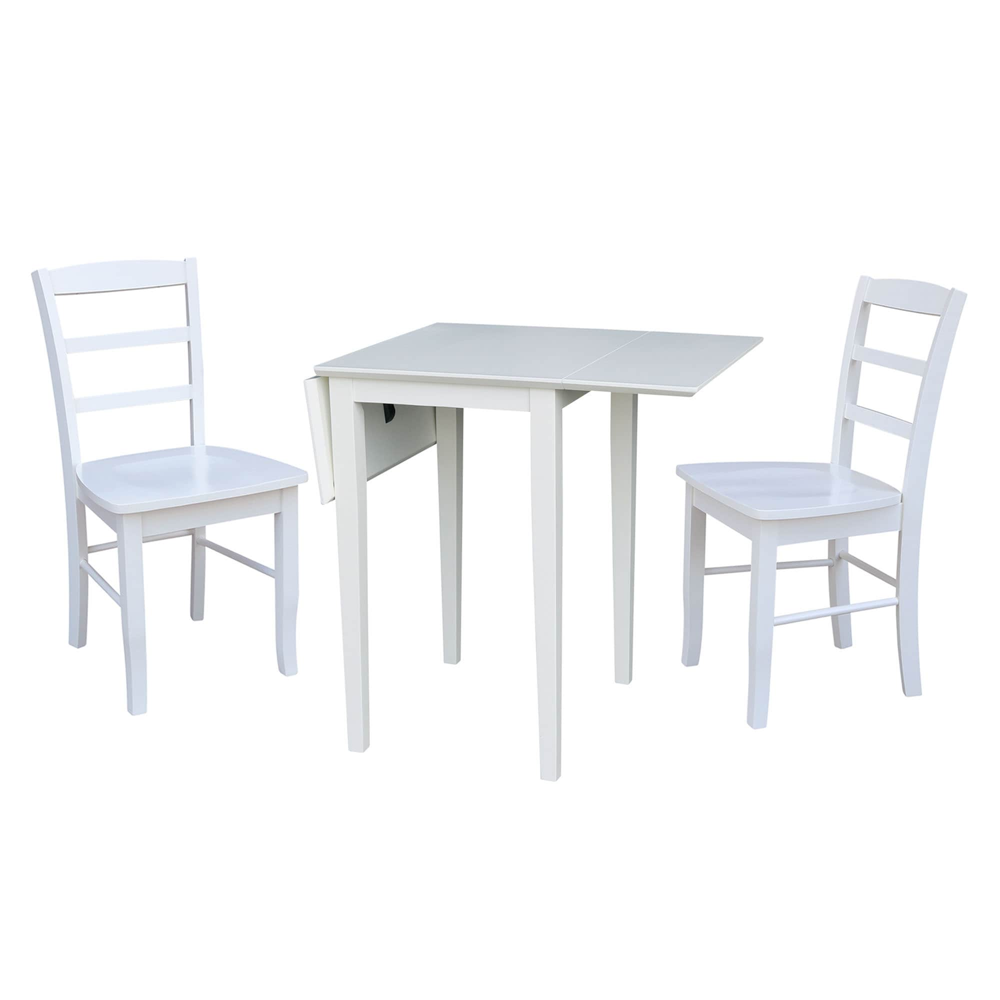 Small white dining discount table and 2 chairs