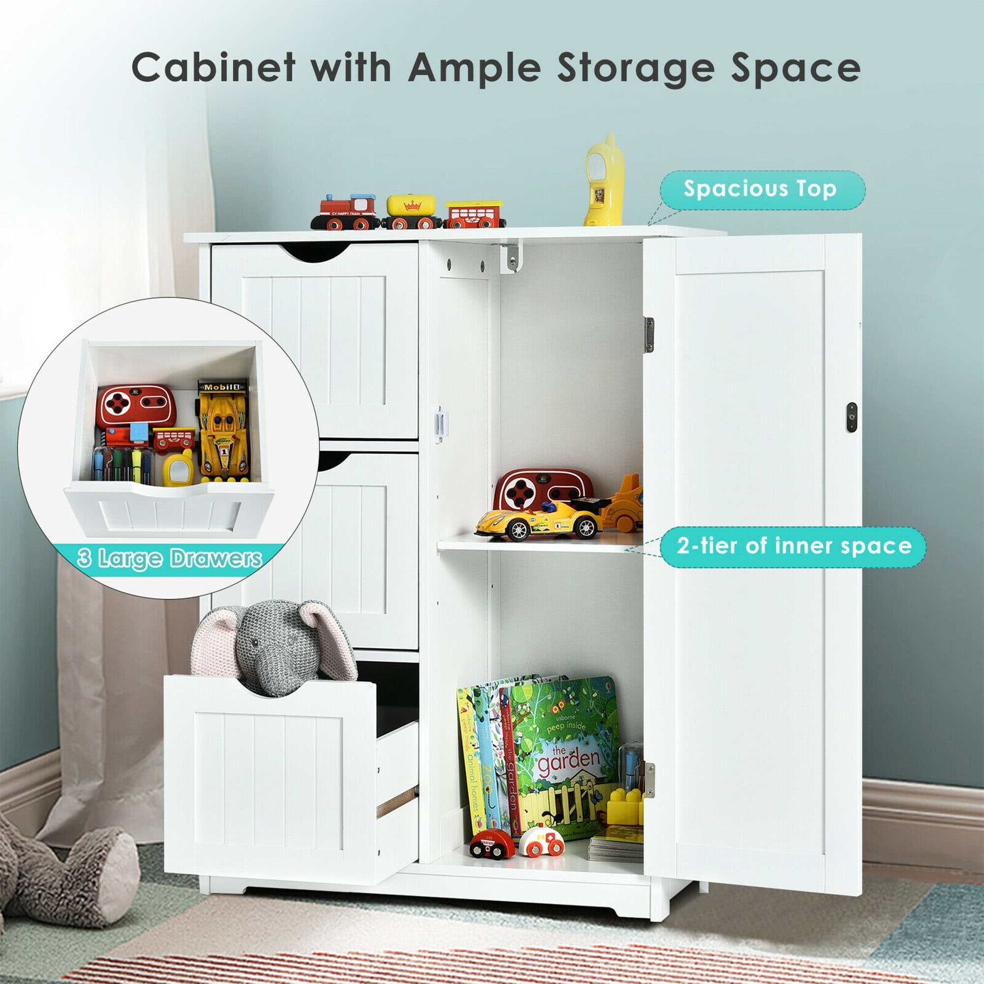 WELLFOR OUJ66236WH Linen-Cabinets - View #8