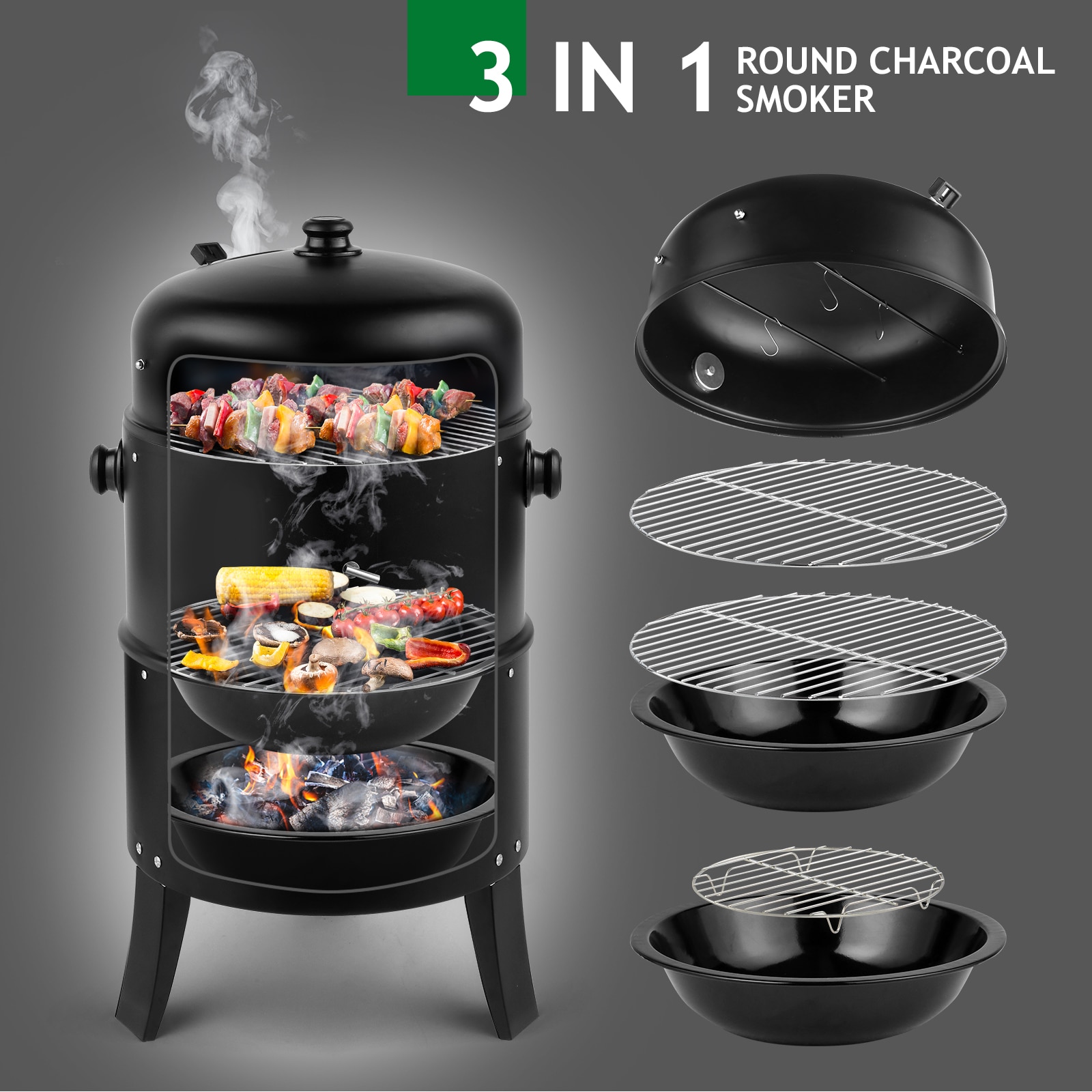 Winado LO1G57000590 Charcoal-Grills - View #4