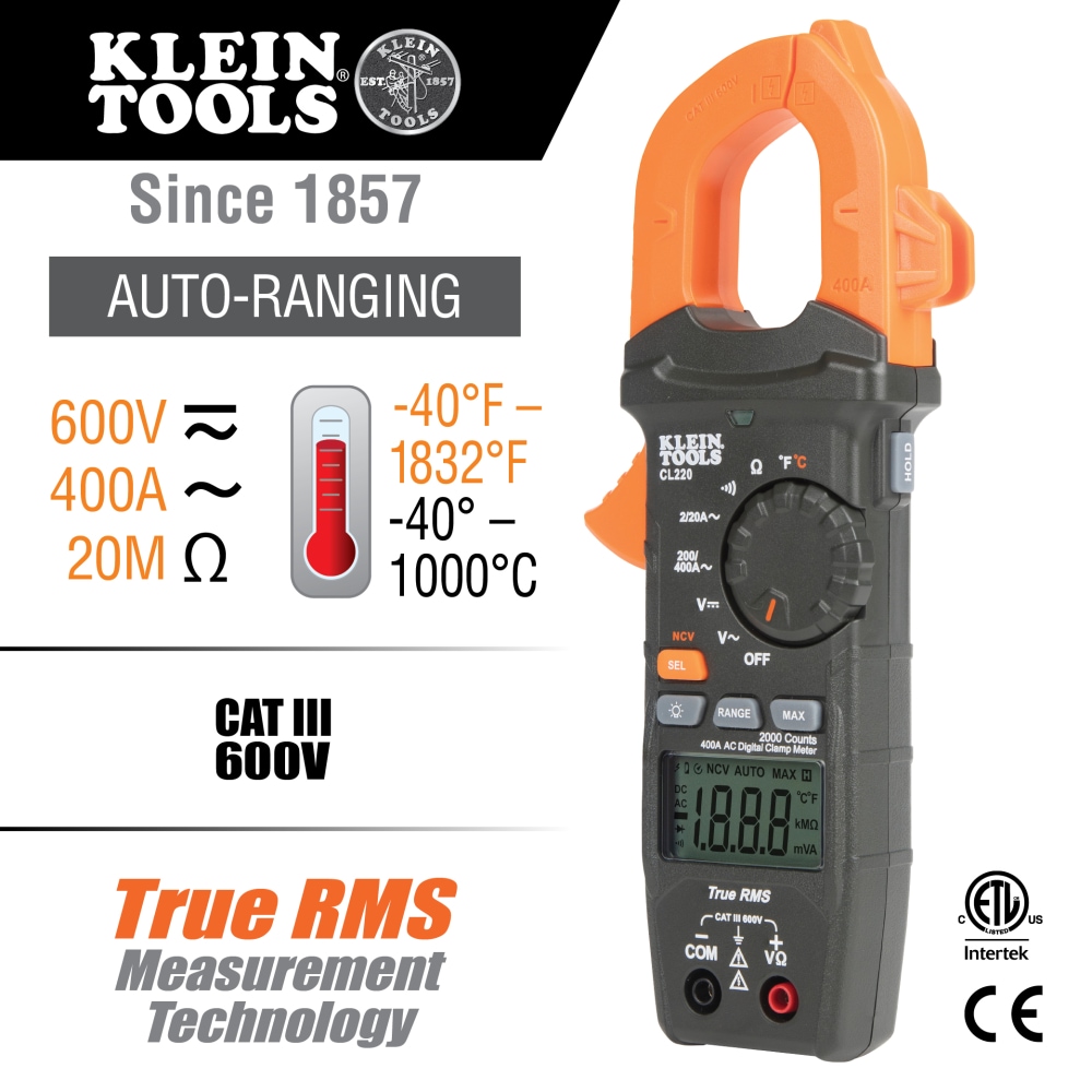 Klein Tools CL220 multimeters - View #2