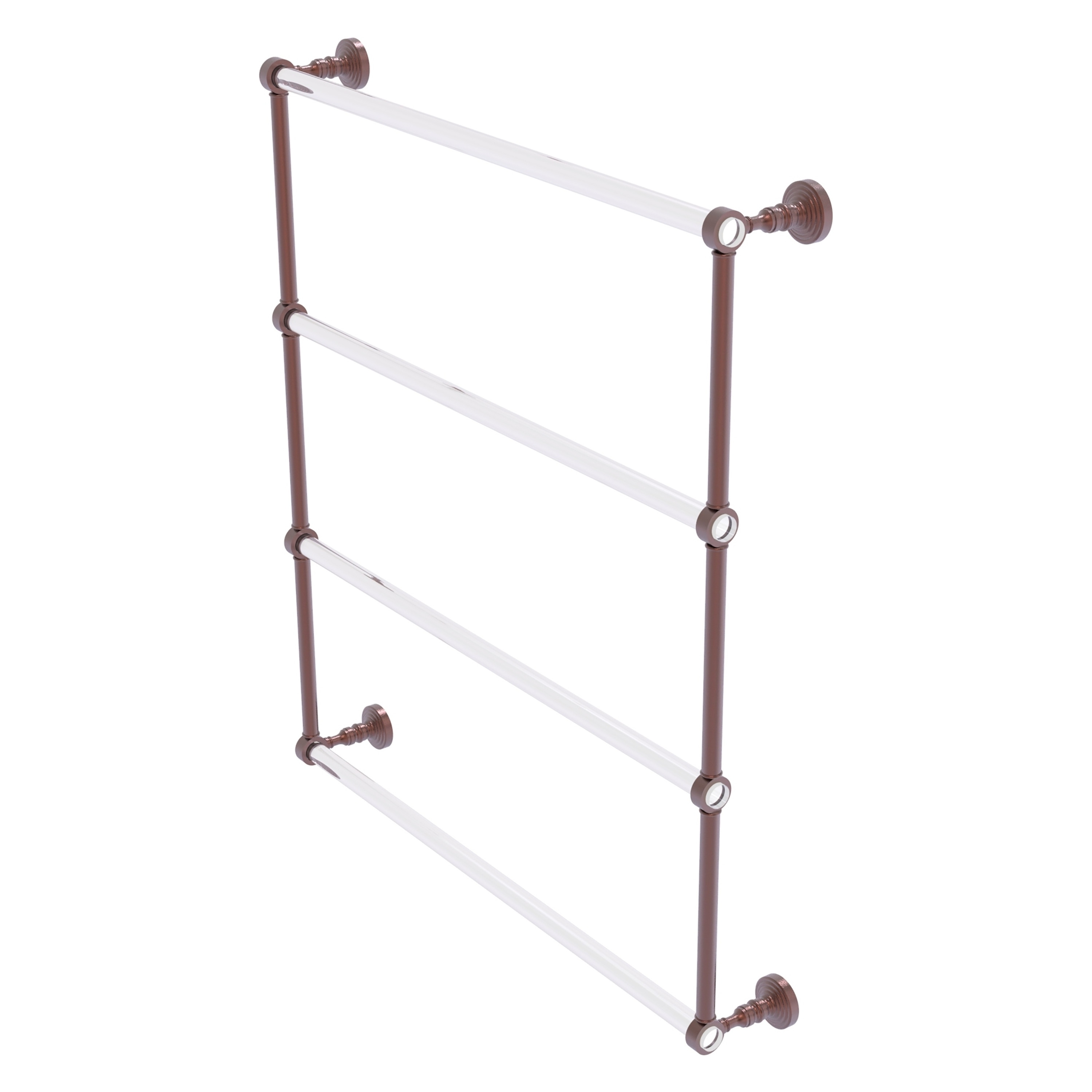 Allied Brass PG-28-30-CA Pacific Grove 30-in double Antique Copper Wall mount 4-tier Towel Bar