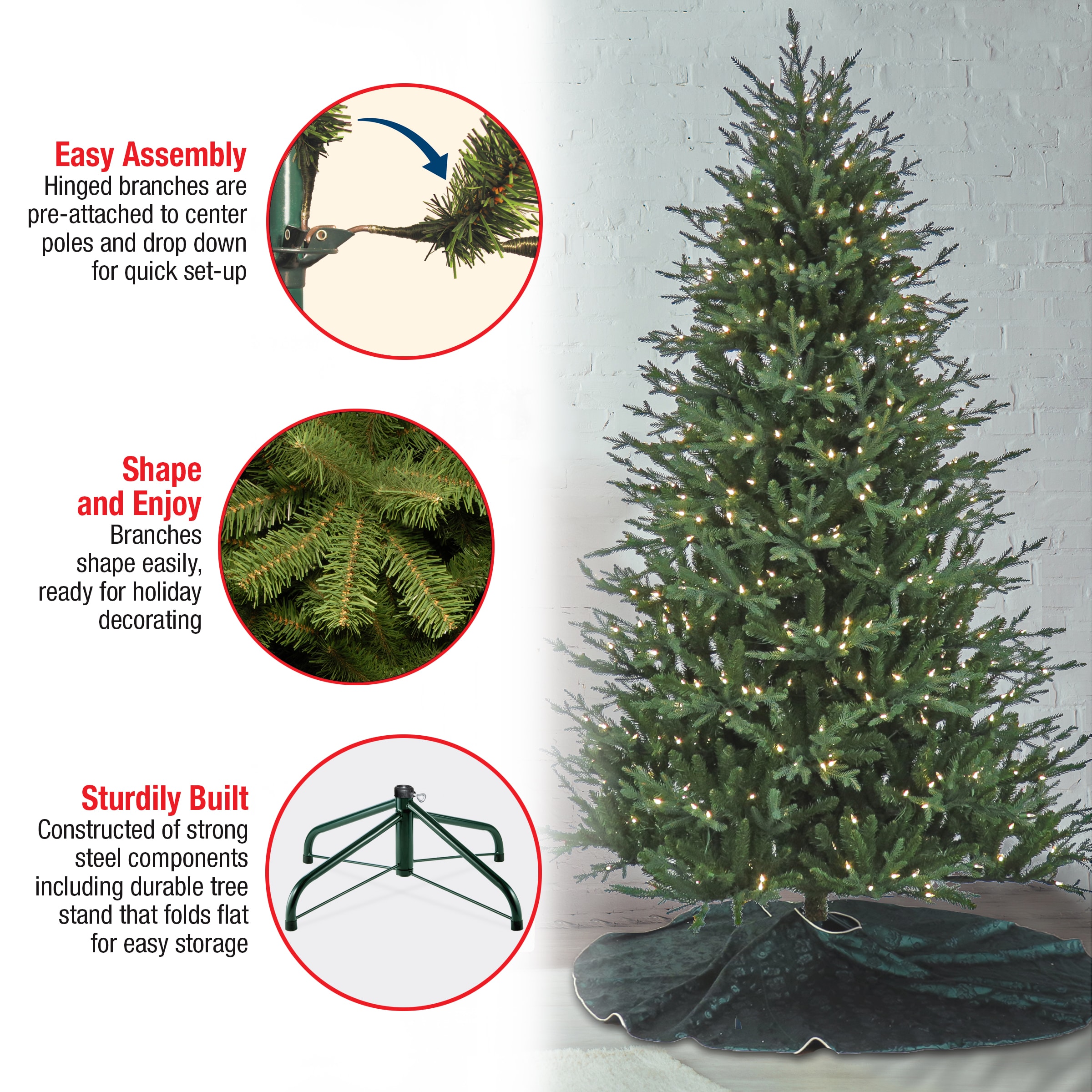 National Tree Company PEWF64-300L-75 Artificial-Christmas-Trees - View #6
