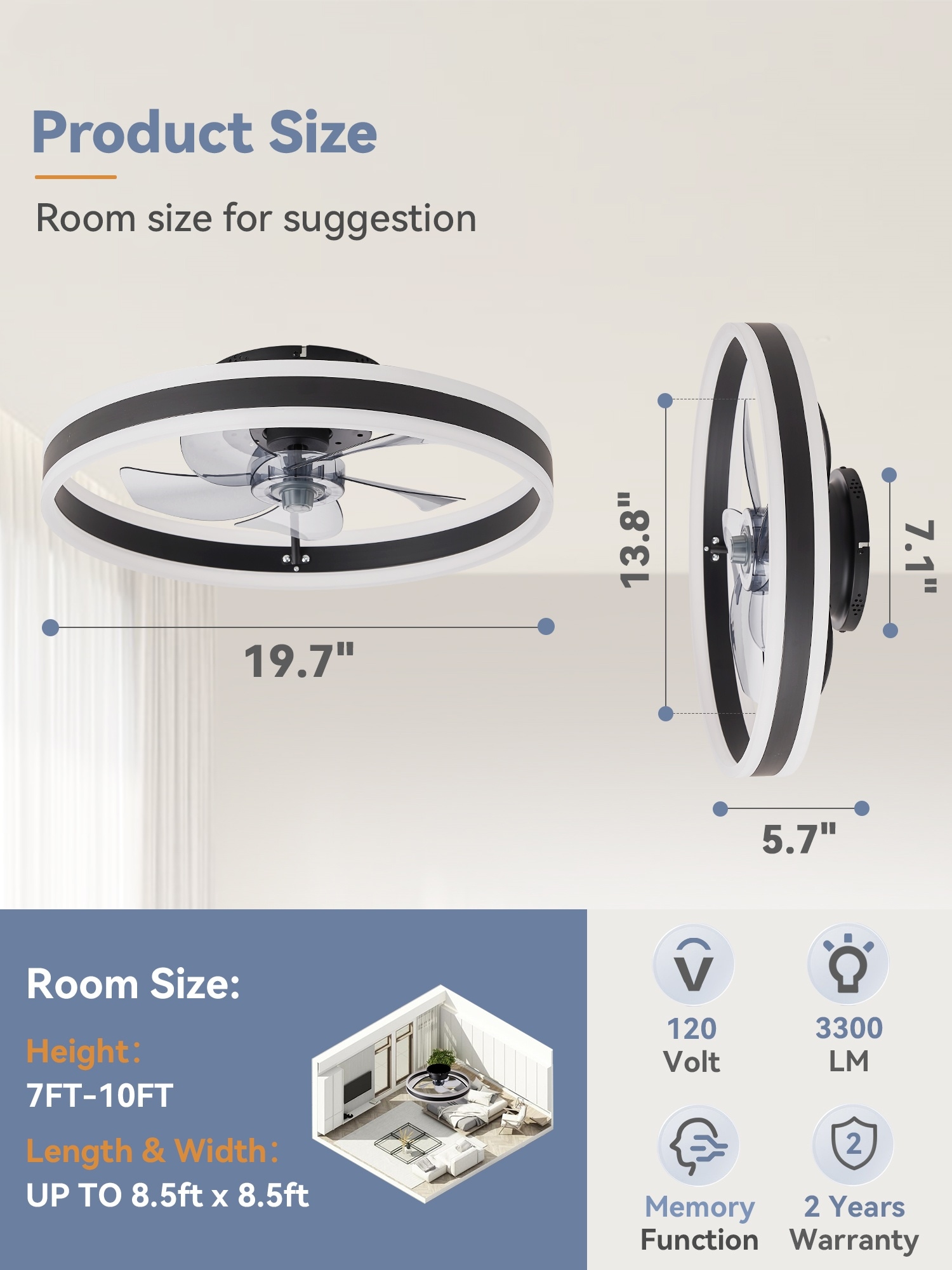 LUE BONA Y23FSD0014-2801LS Ceiling-Fans - View #6