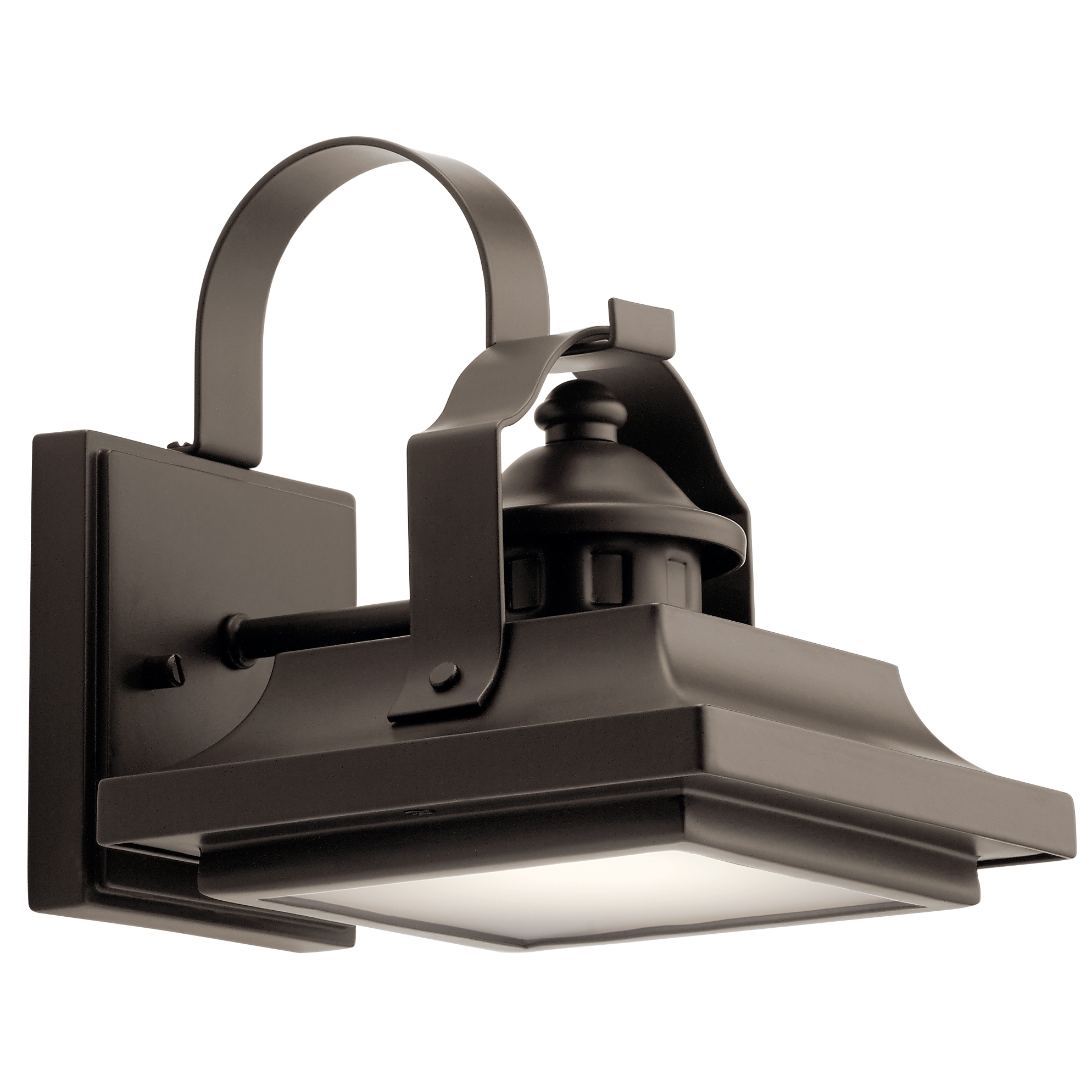 Kichler Linford 7.38-in Olde Bronze Integrated Outdoor Wall Light