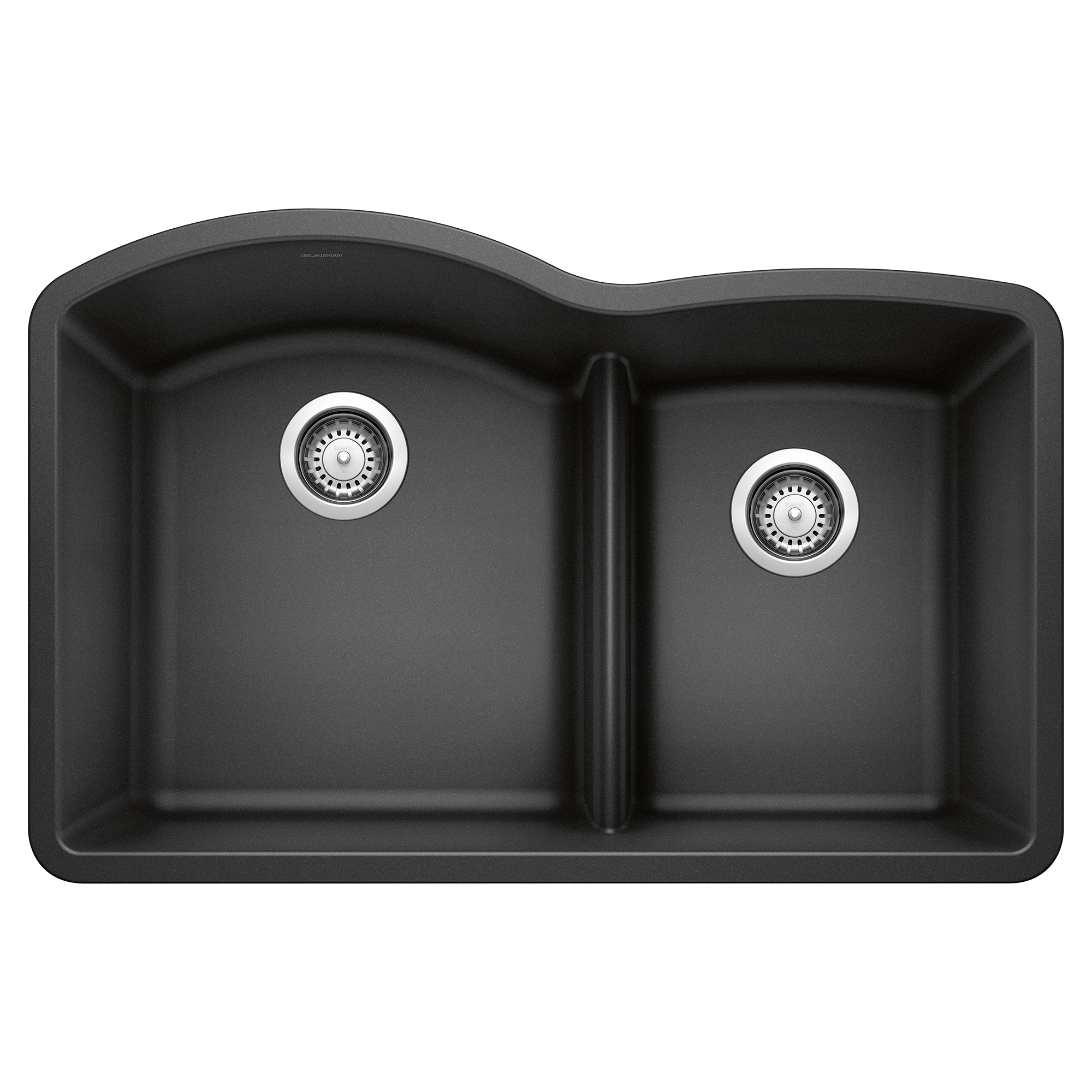 BLANCO 441590 Diamond Silgranit Undermount 32.07-in x 20.92-in Granite Double offset bowl Kitchen Sink