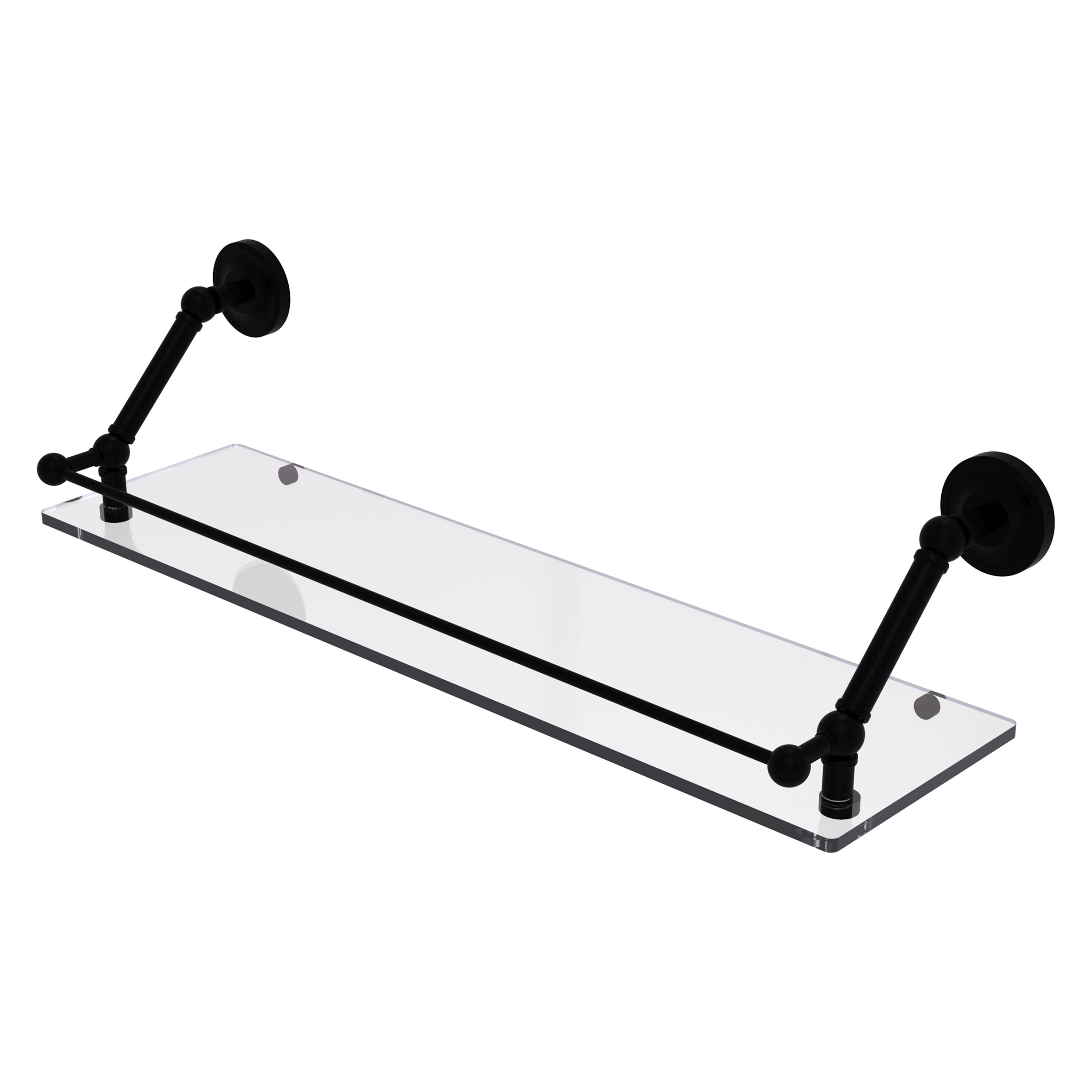 Allied Brass PR-1-30-GAL-BKM Prestige Regal Matte Black Wall mount Bathroom Shelf ( 30-in x 8-in x 8-in )