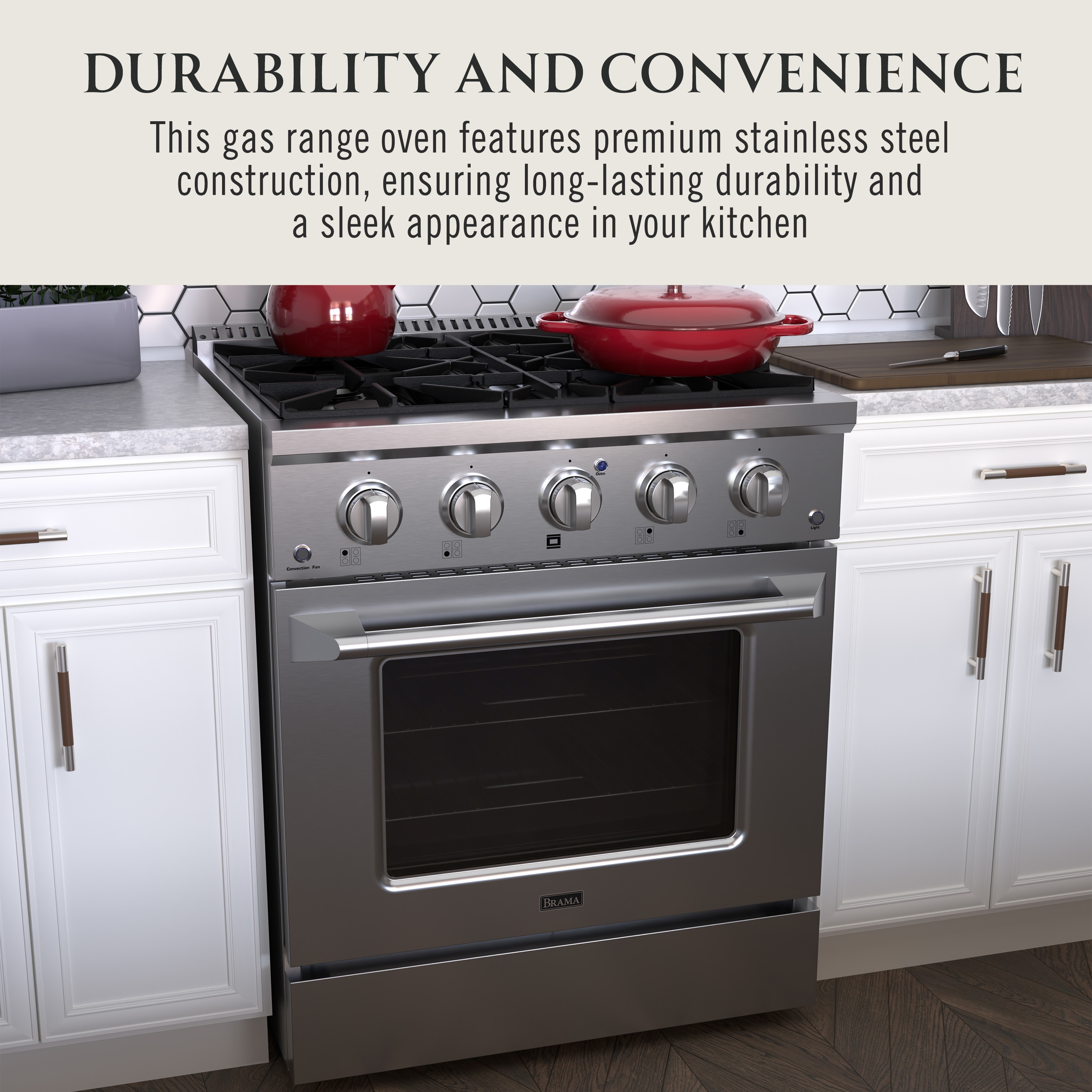 Brama BR3001SSGG Freestanding-Gas-Ranges - View #2