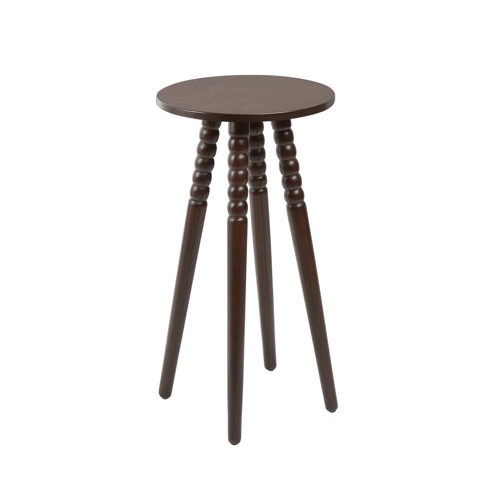 Cheyenne Products CPFT1258A Benjamin 13.5-in W x 26-in H Dark Brown Wood Round End Table Assembly Required
