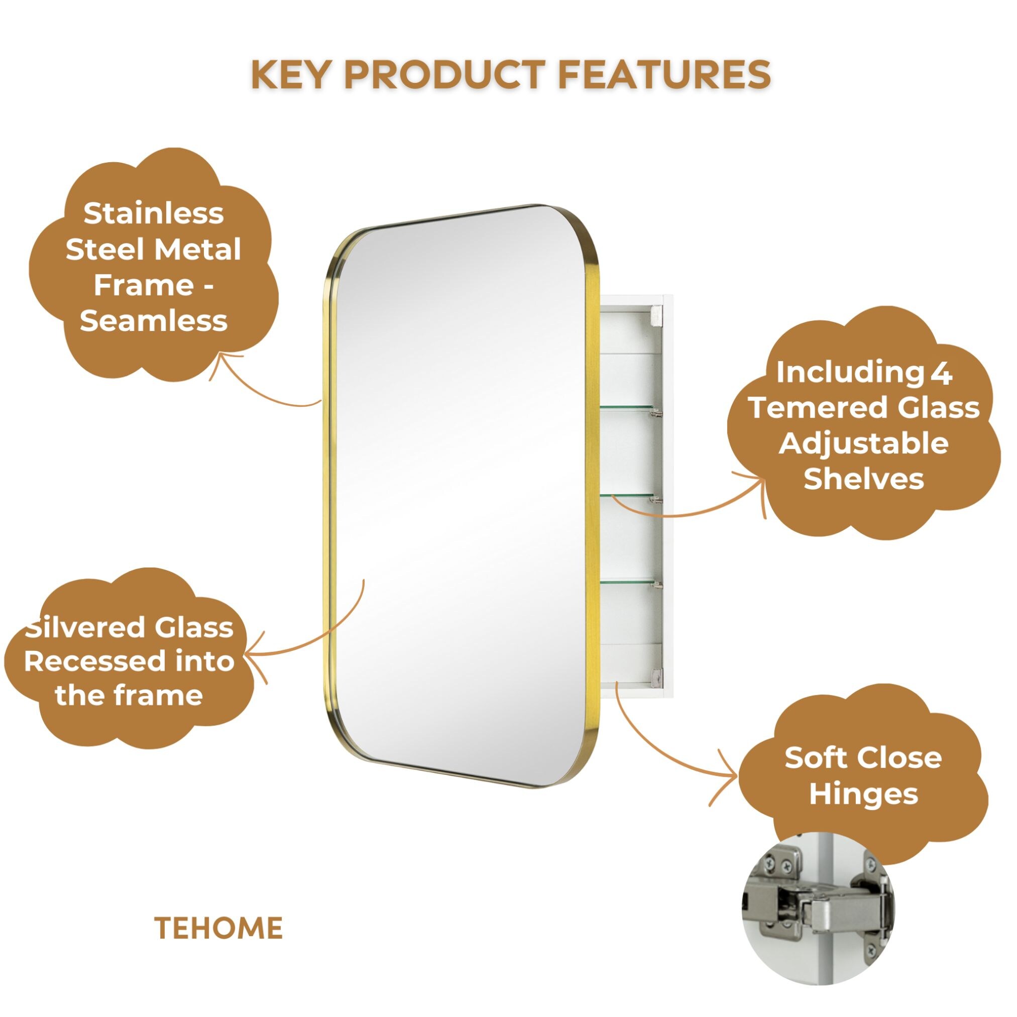 TEHOME GC-XB0016 Bathroom-Medicine-Cabinets - View #5