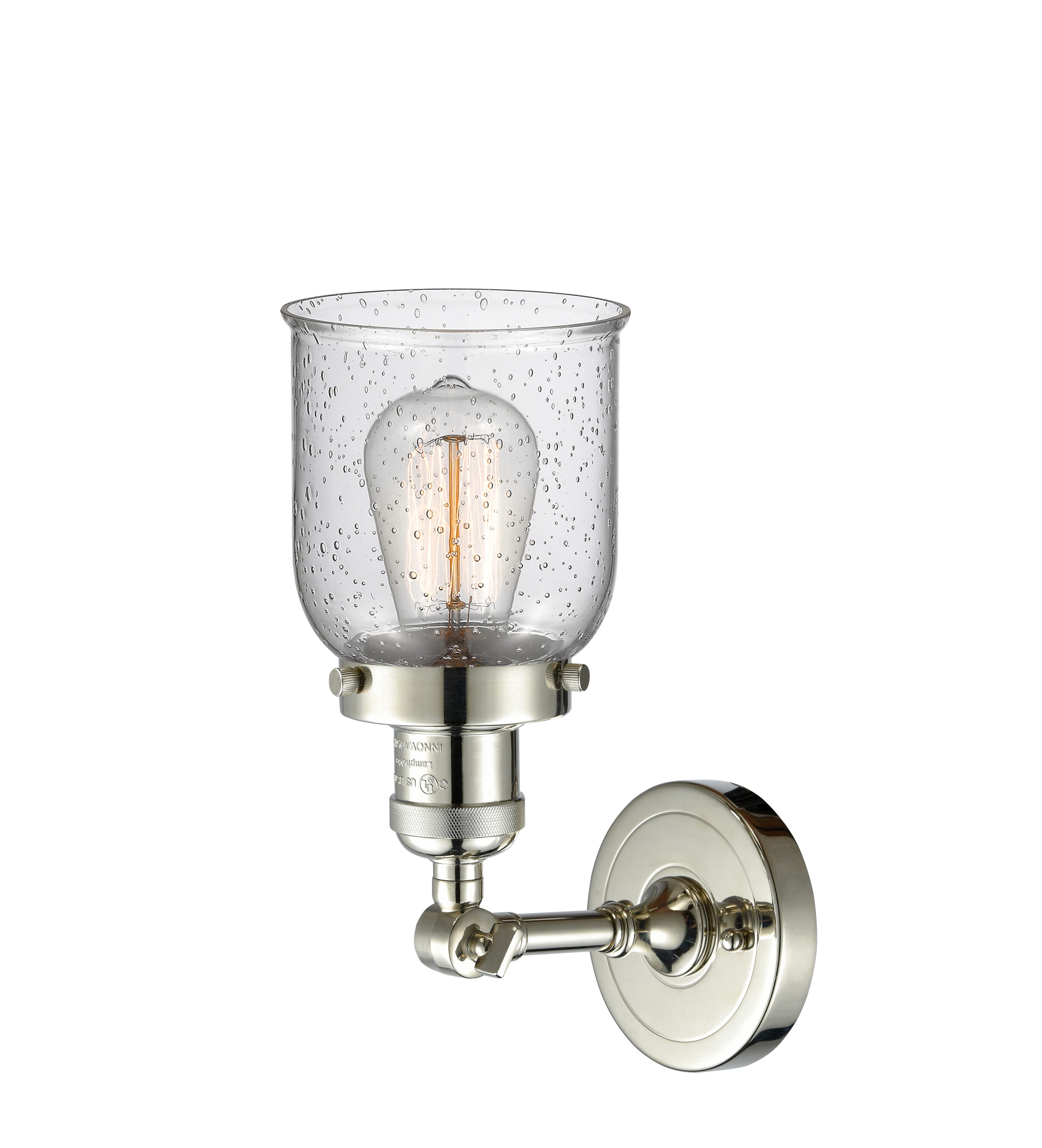 Nickel Swivel 10" High Dimmable Direct Wired Sconce