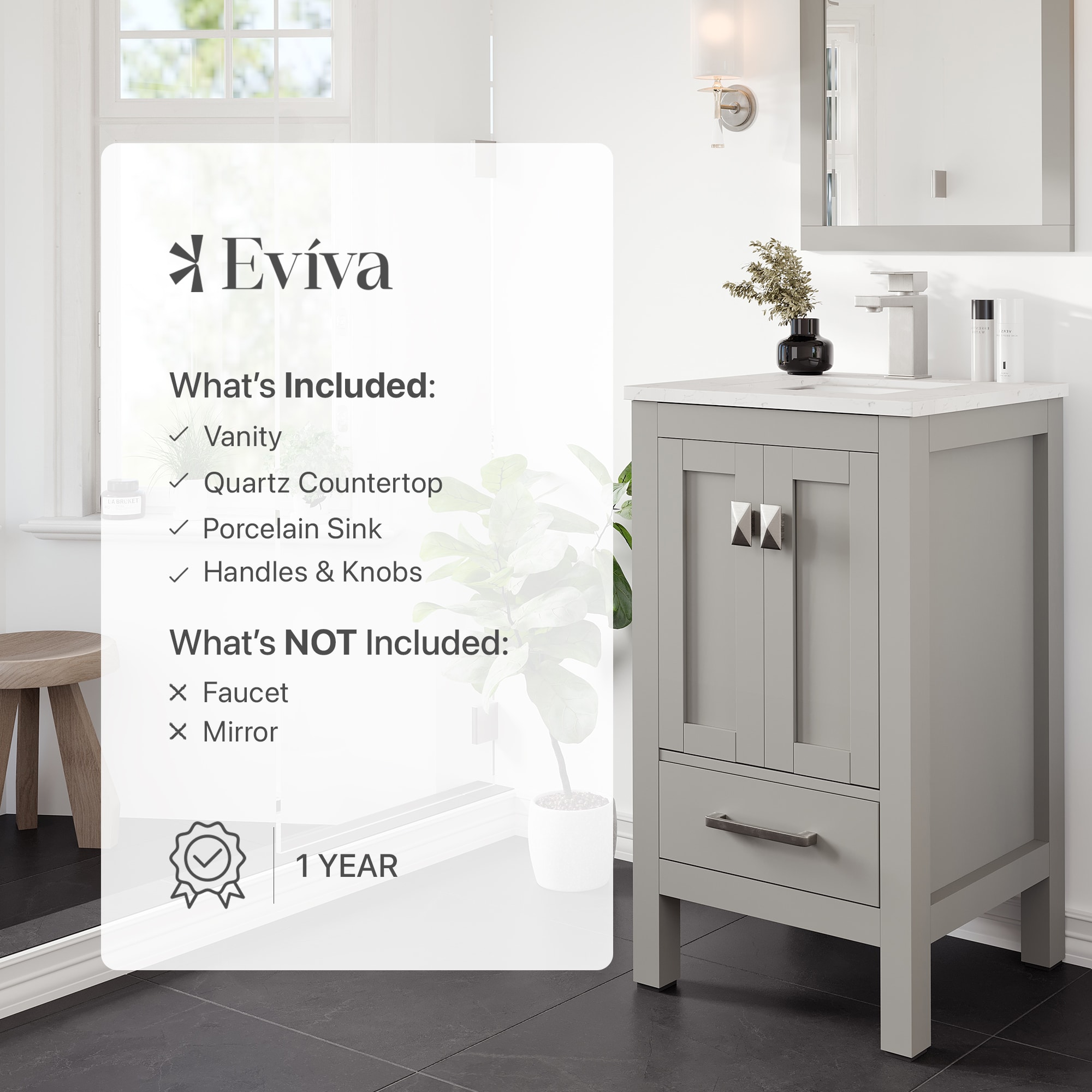 Eviva TVN414-20X18GR-Q Bath-Vanity-Combo - View #7