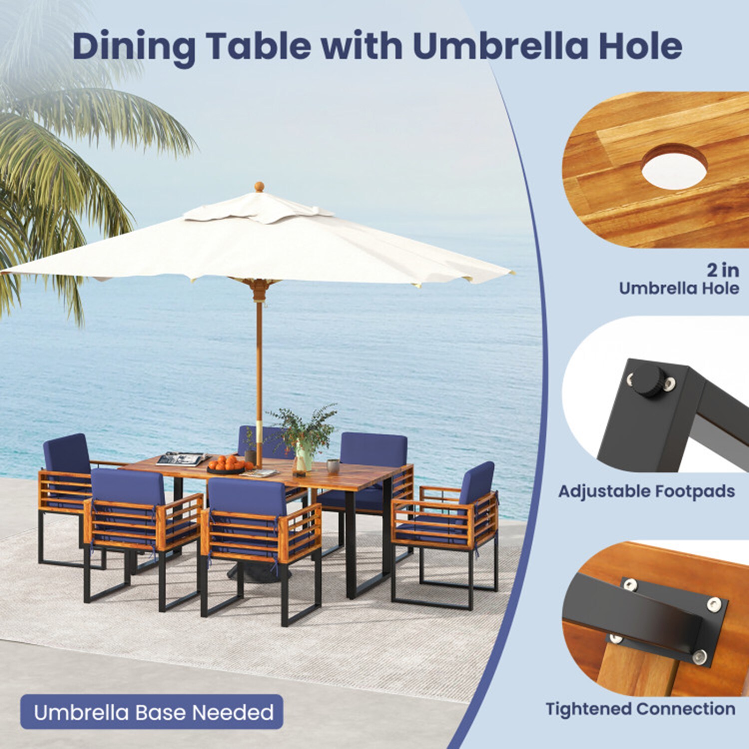 Dimakai DK-07SL6W1411 Patio-Dining-Sets - View #7