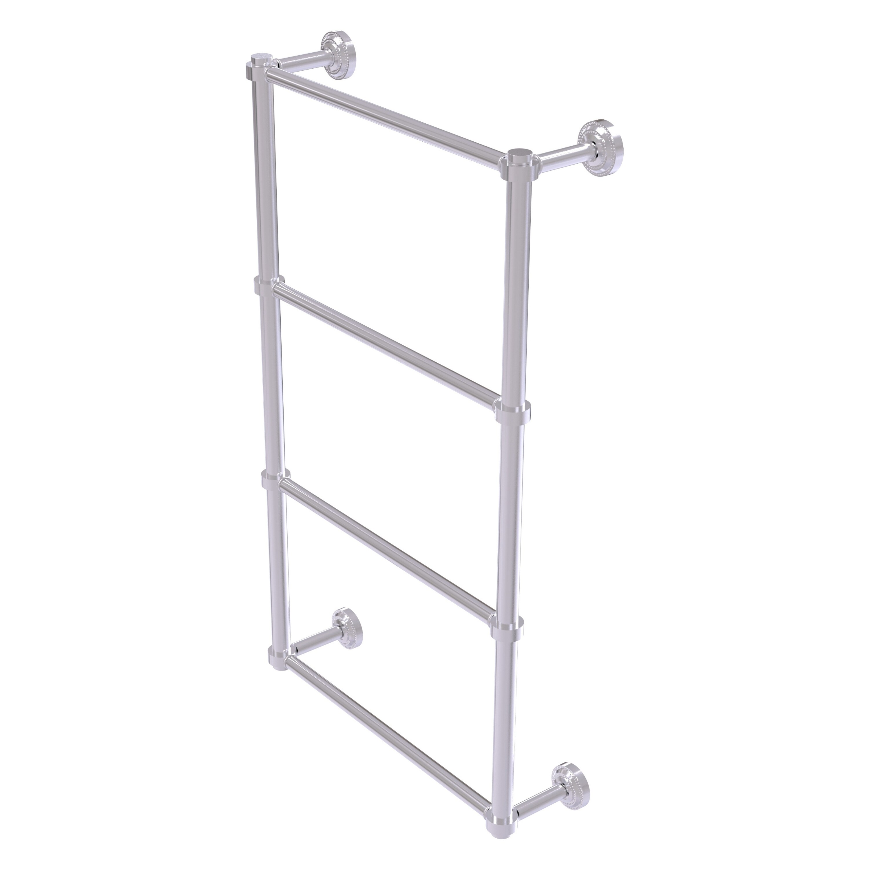 Allied Brass DT-28-24-SCH Dottingham 24-in double Satin Chrome Wall mount 4-tier Towel Bar