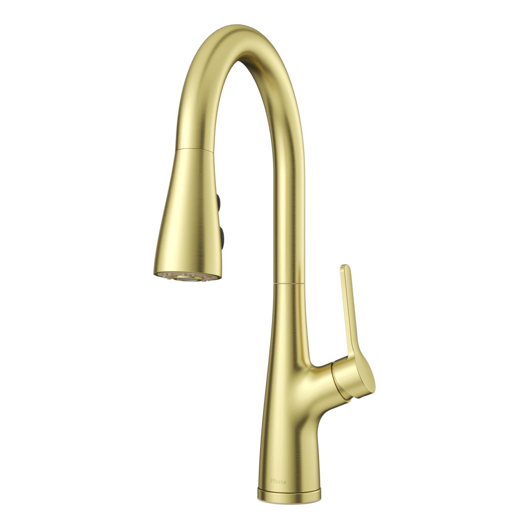 Pfister LG529-NEBG Neera Brushed Gold Double Handle Deck-mount Pull-down Kitchen Faucet with Sprayer