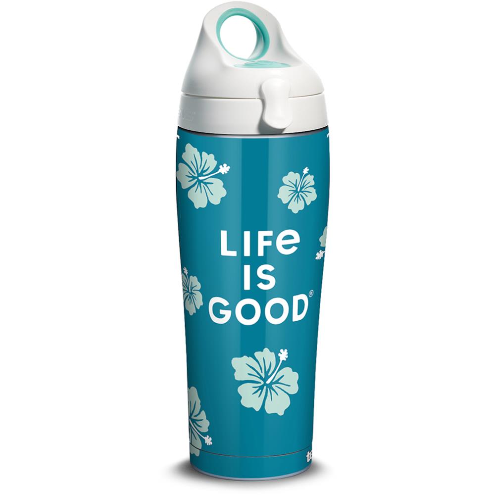 Tervis Life is Good Green Hibiscus 12-fl oz Stainless Steel Tumbler in the  Water Bottles & Mugs department at