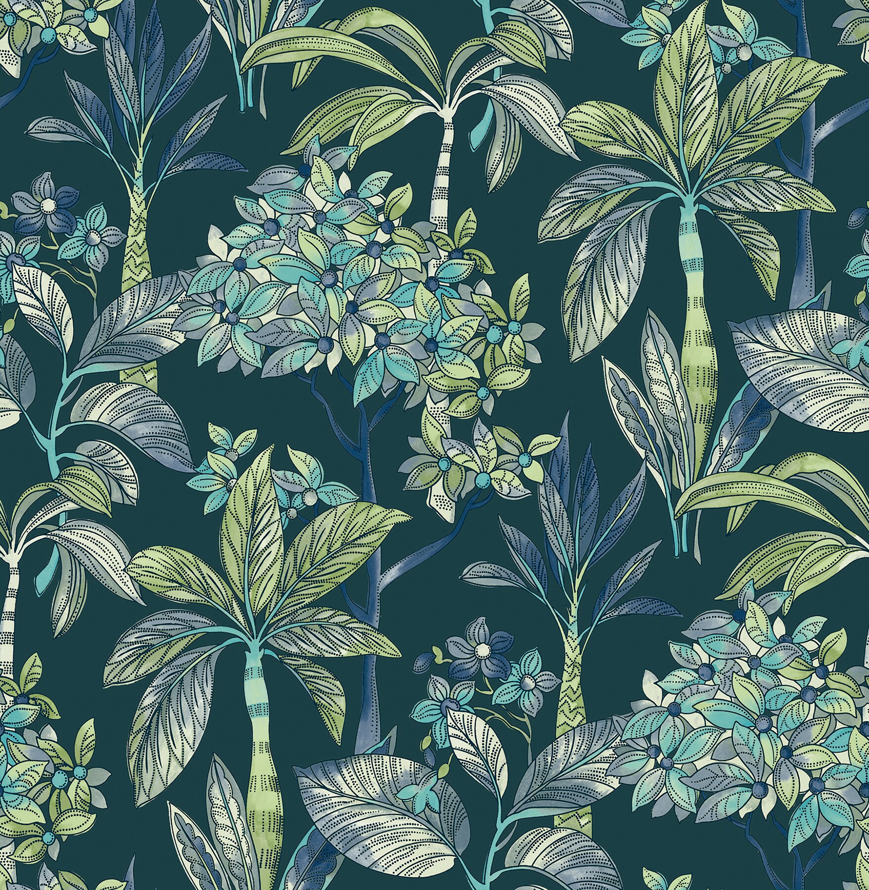 Nuwallpaper NUS4316 Panama Peel & Stick Wallpaper, Deep Green