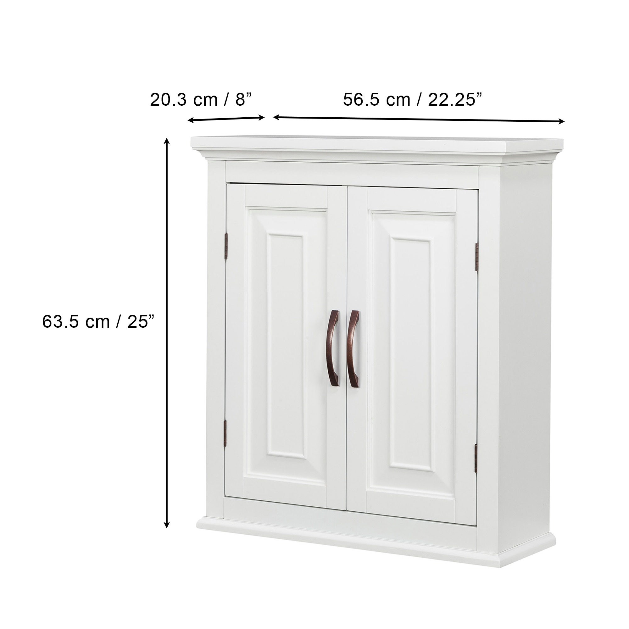 Teamson Home St. James 22.25-in x 25-in x 8-in White Bathroom Wall ...