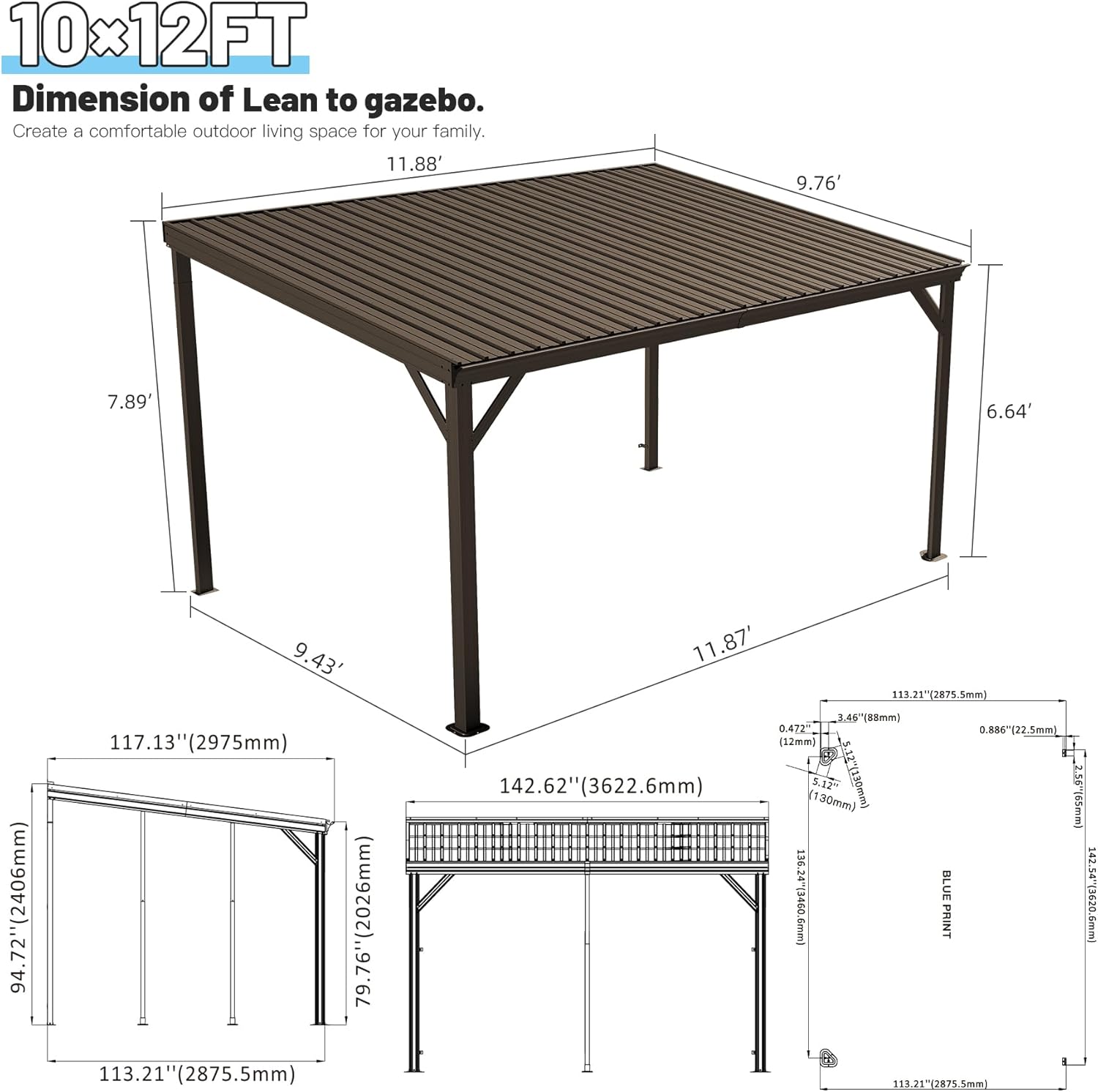 Wooakway FXLS0609-604A250 Wood-Resin-Gazebos - View #2