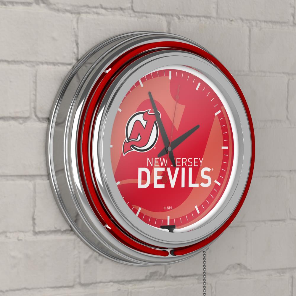 Trademark Gameroom New Jersey Devils Clocks Analog Round in the Clocks ...