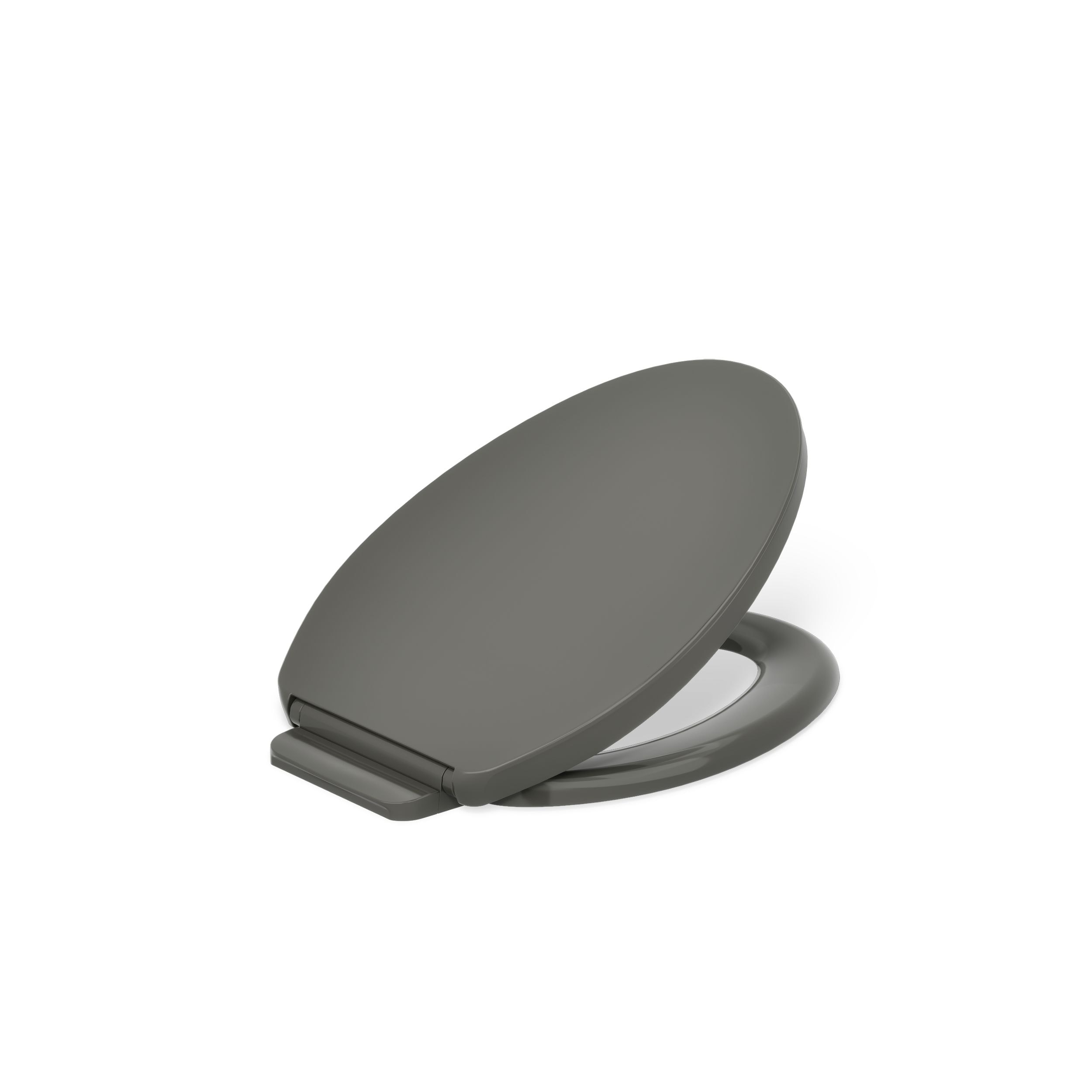 KOHLER Impro Plastic Thunder Grey Elongated Soft Close Toilet Seat