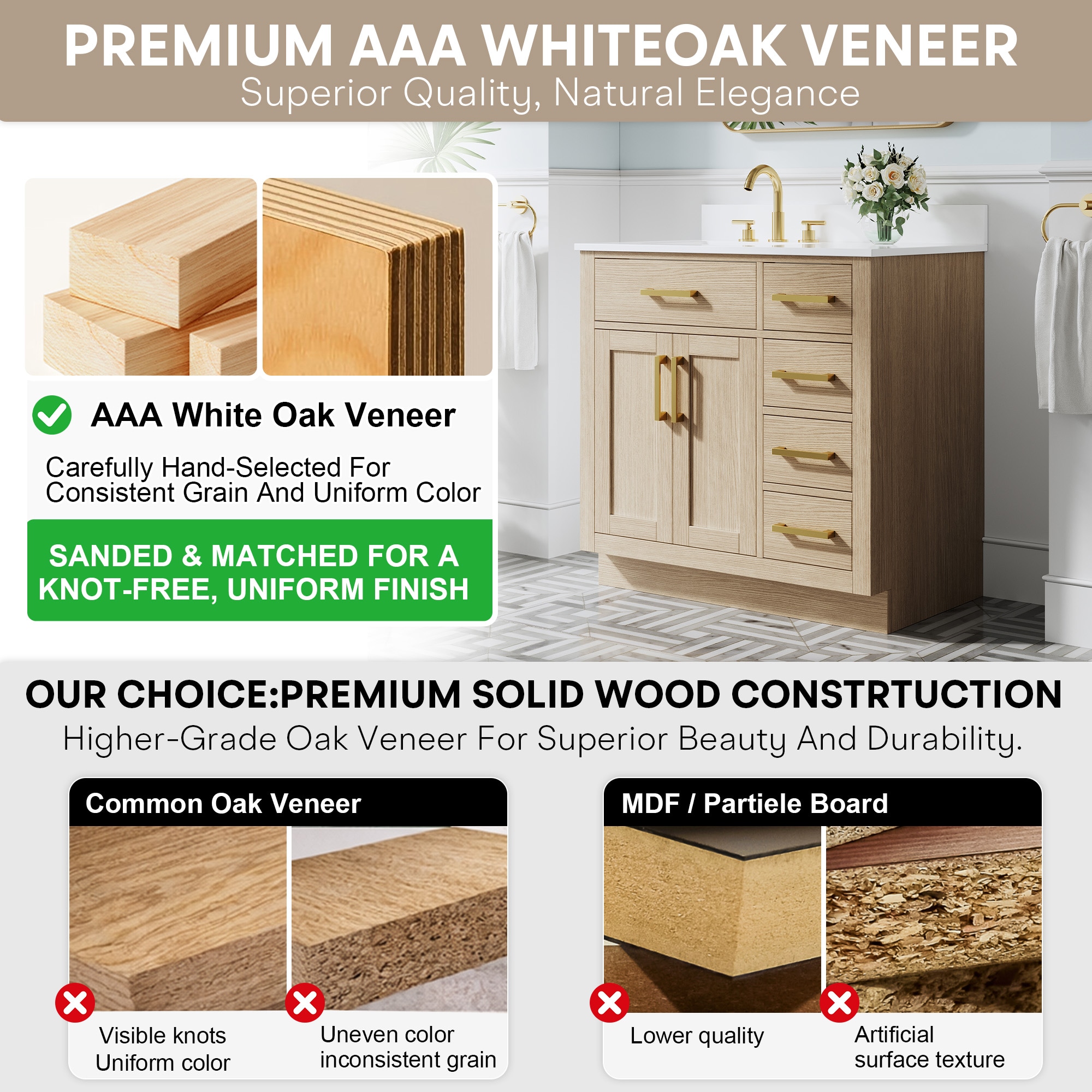 WELLFOR BCB1936GMG -WF Bath-Vanity-Combo - View #5