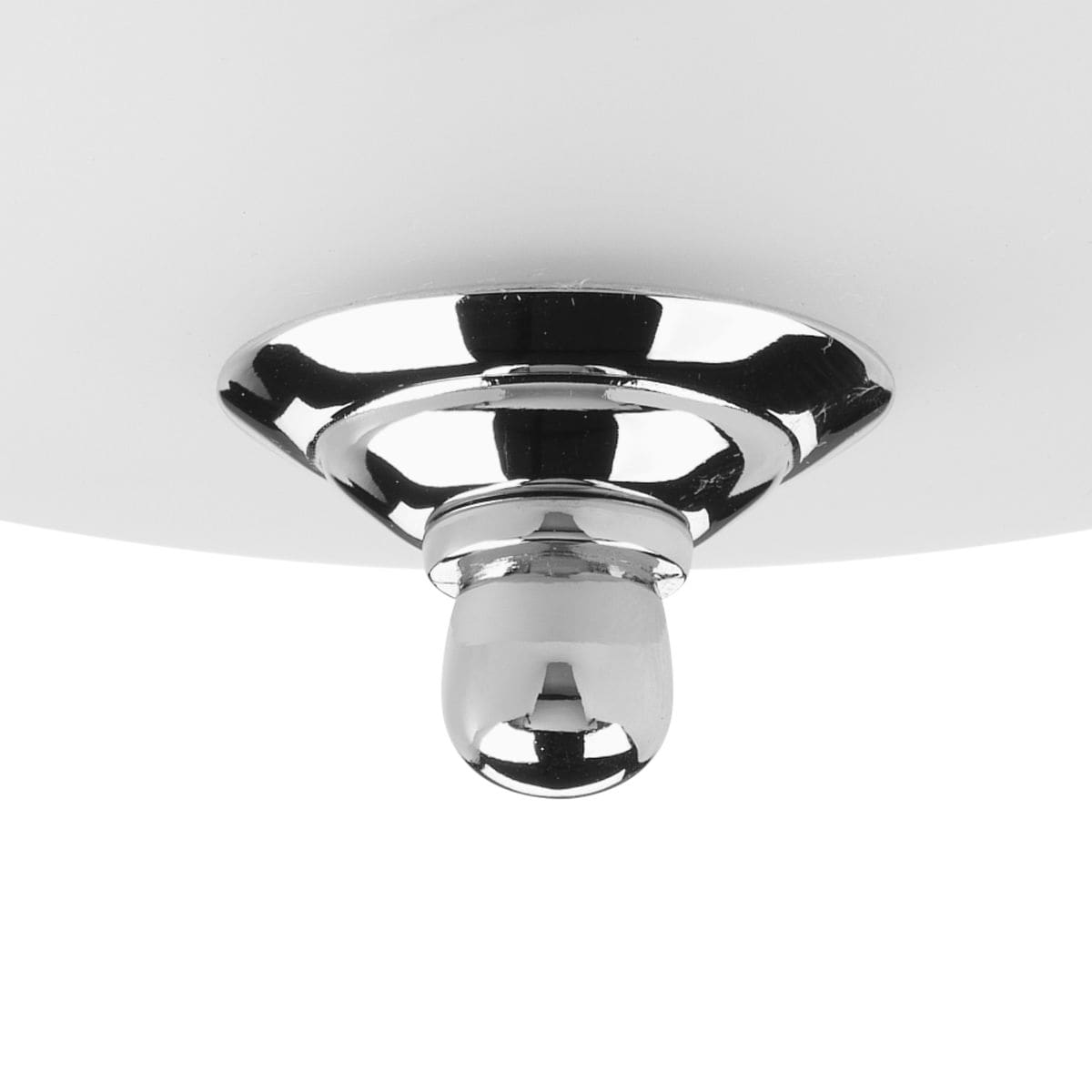 Polished Chrome Dome Glass Flush Mount Light