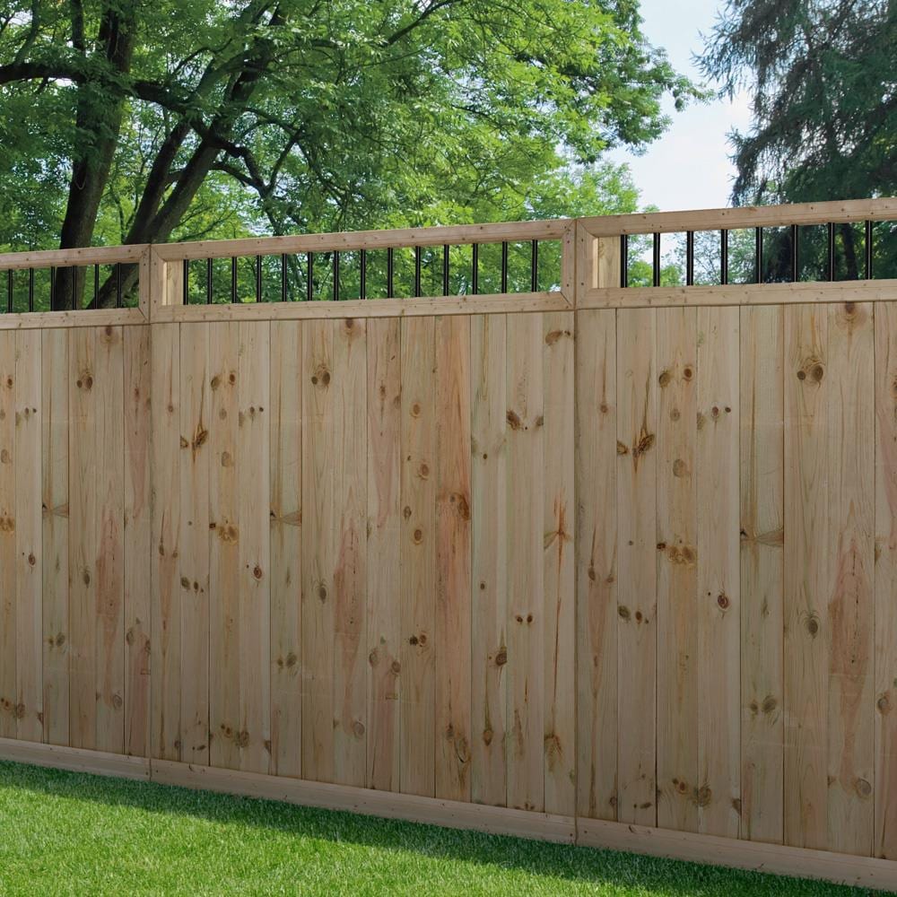 Severe Weather 6-ft x 8-ft Pressure Treated Spruce Pine Fir Spaced ...