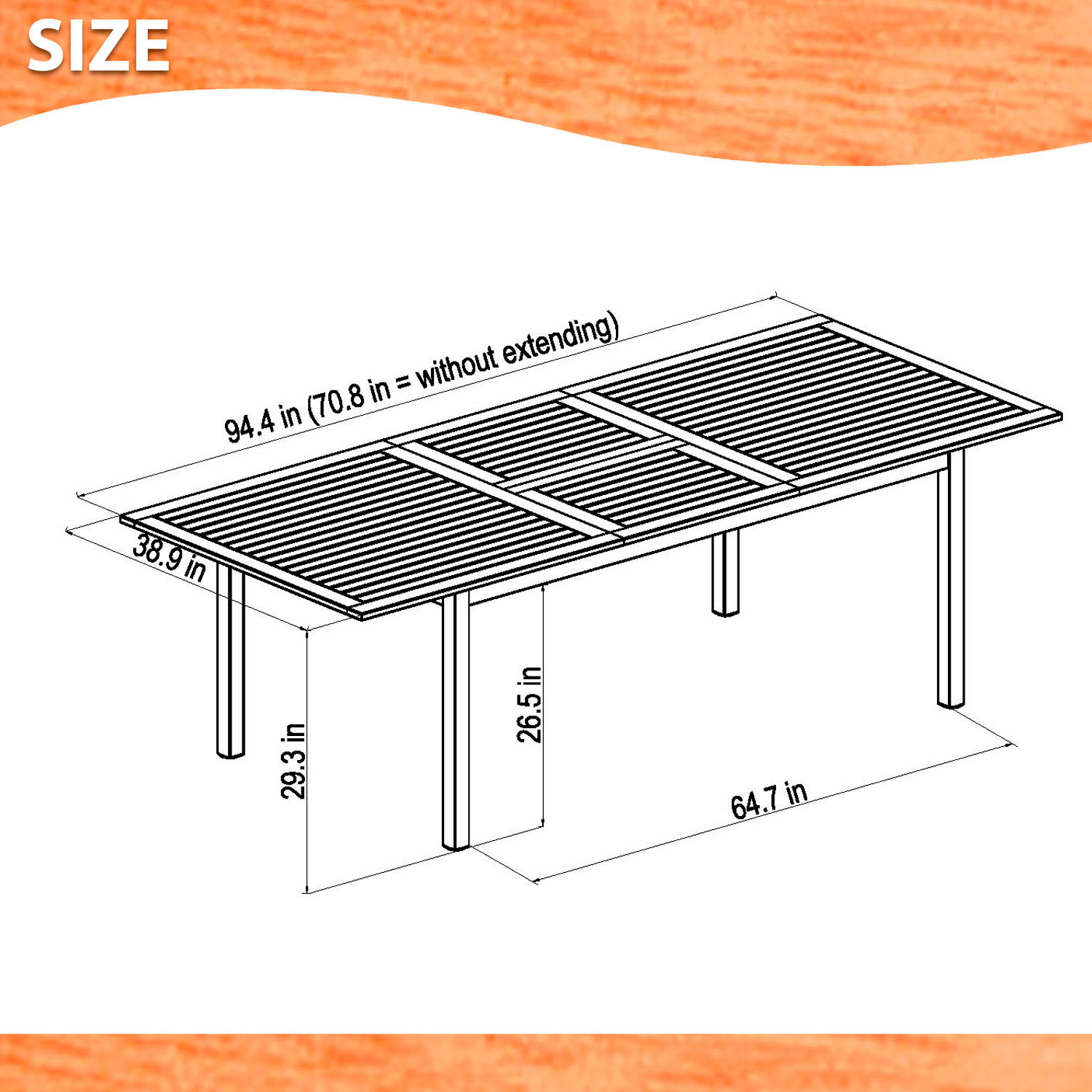 Amazonia IBIS-6-CARA-BK Patio-Dining-Sets - View #4