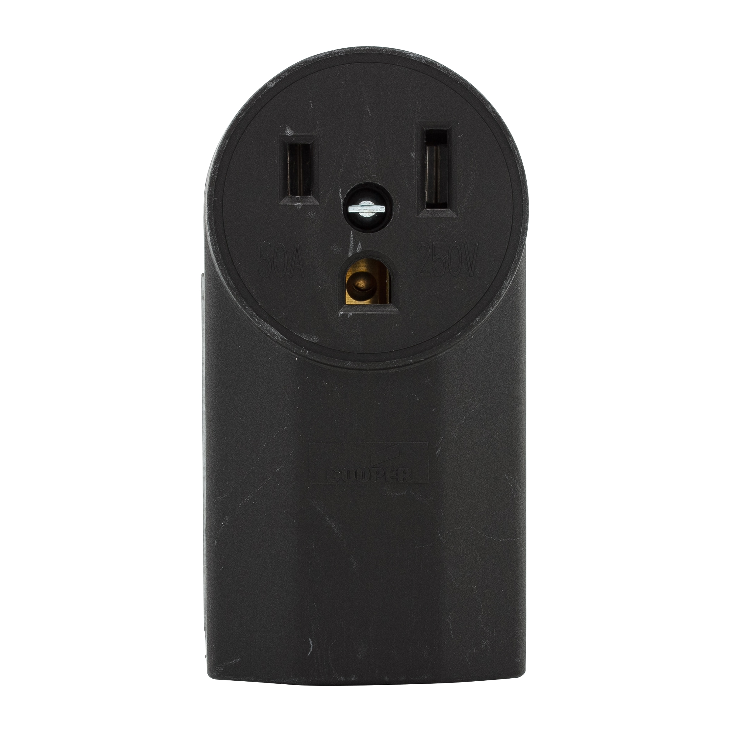 Eaton WD1252 50 -Amp 250-volt Industrial Round Range power outlet , Black