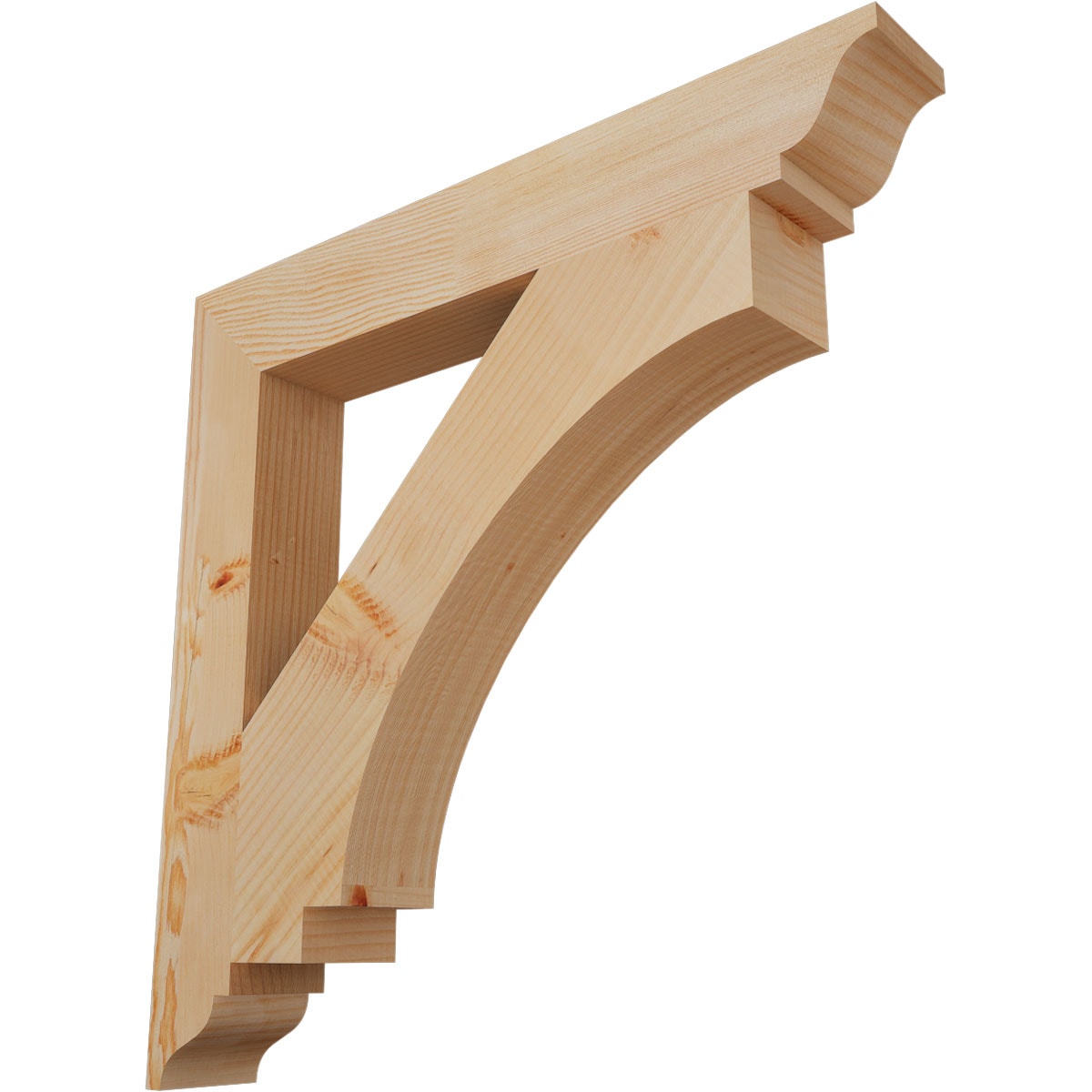 Ekena Millwork BKT04X28X28IMP01SDF Imperial traditional smooth 3-1/2-in x 28-in x 28-in Douglas fir Brown Wood Standard bracket