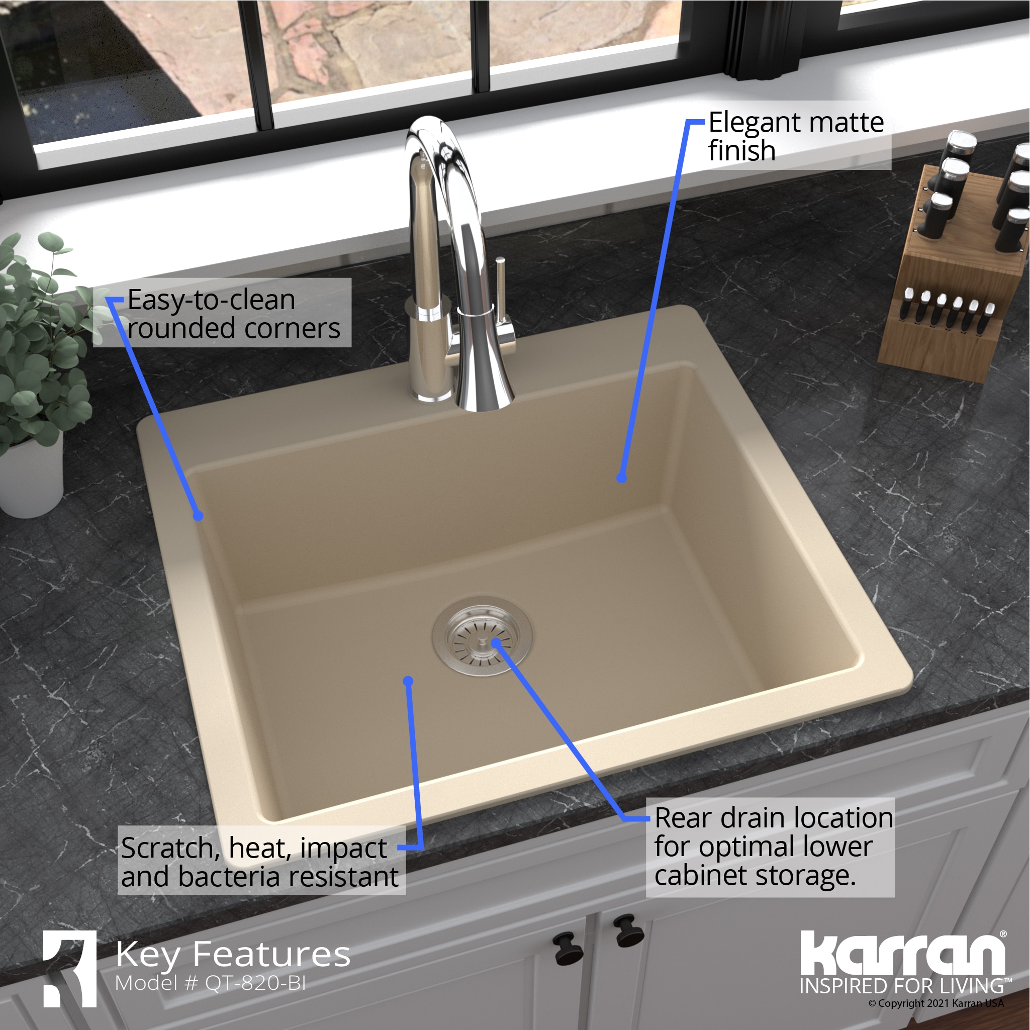 Karran QT-820-BI-PK1 Kitchen-Sinks - View #8