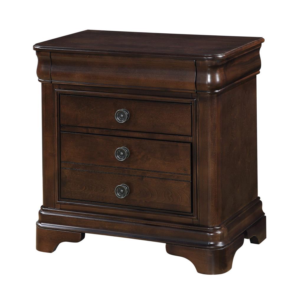 Cherry Sleigh Queen Bedroom Set with Carved Panels and Ample Storage