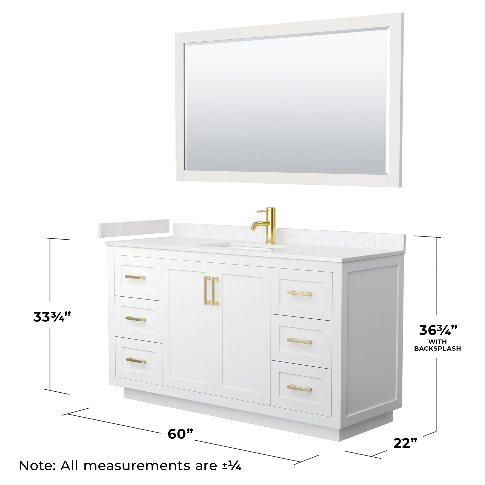 Wyndham Collection WCF292960SWGC2UNSM58 Bath-Vanity-Combo - View #6