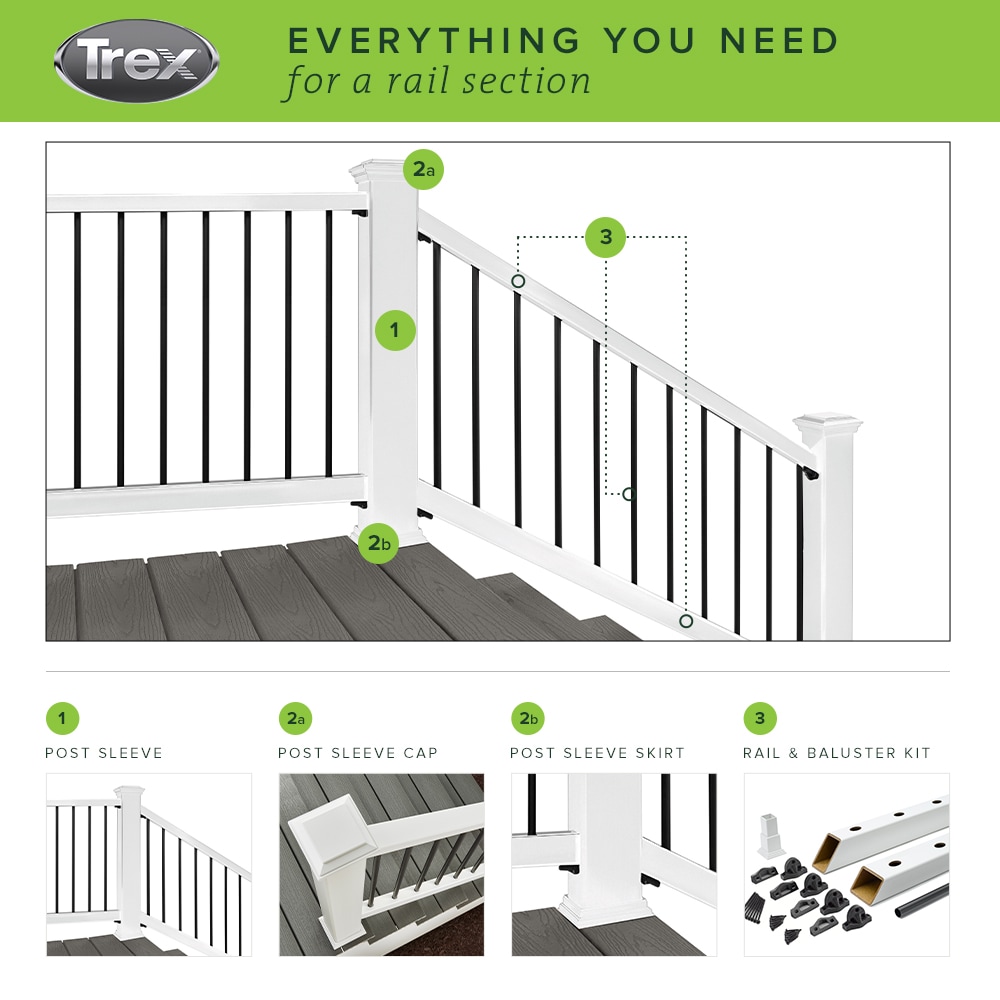 Trex Select® Classic Stair Rail & Baluster Kit in 6' x 36