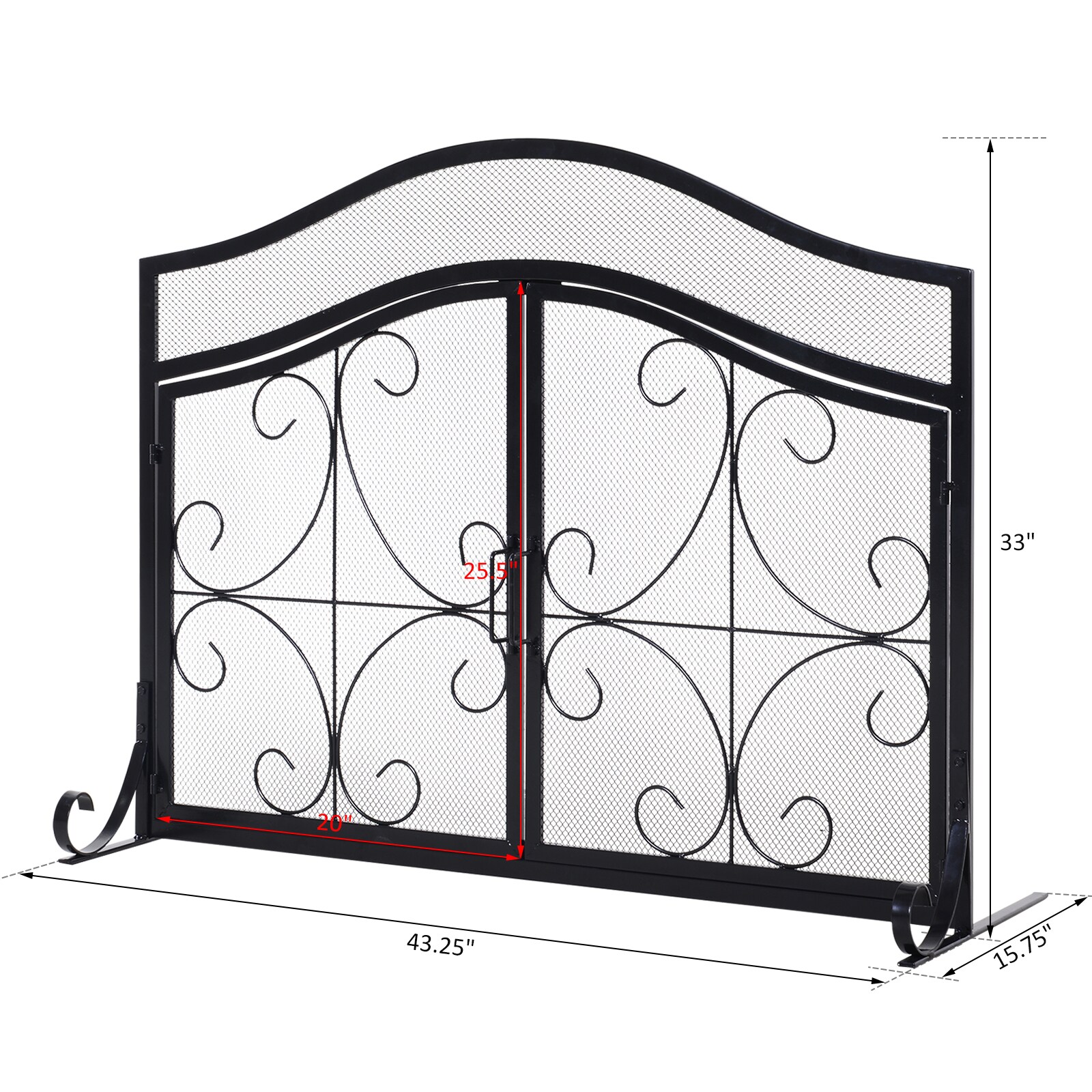 HomCom 820-165 Fireplace-Screens - View #5