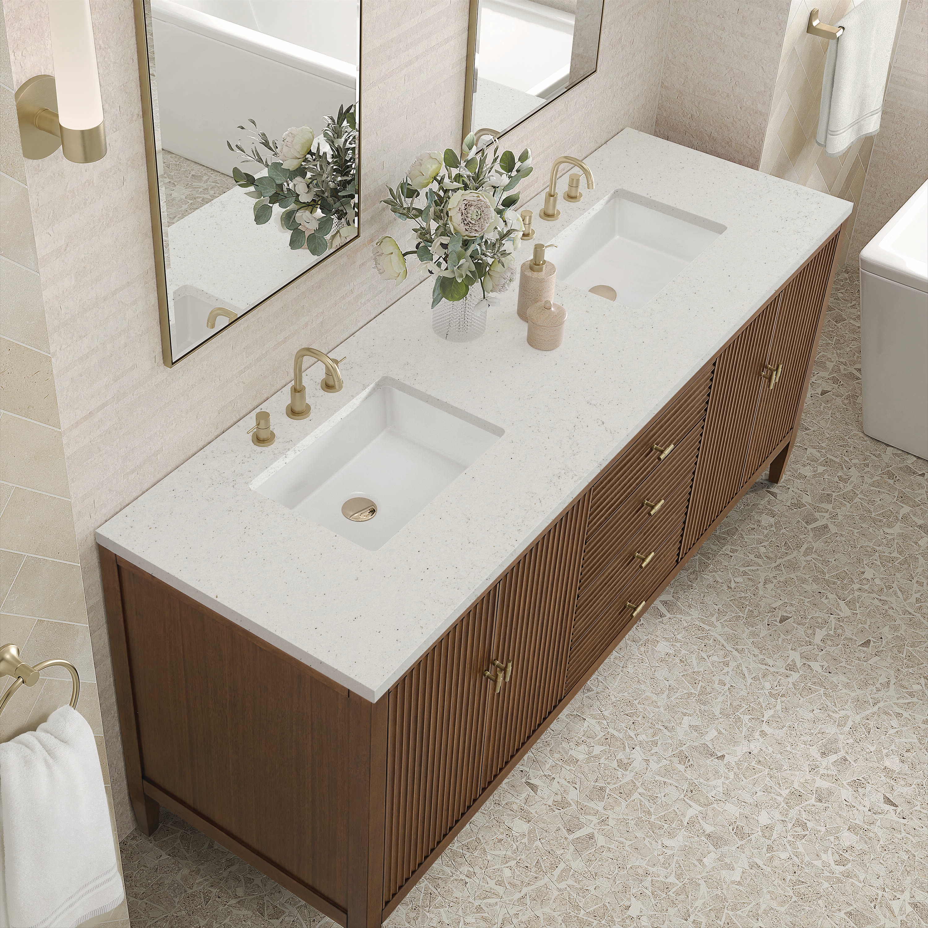 James Martin Vanities 485-V72-WLT-3LDL Bath-Vanity-Combo - View #5
